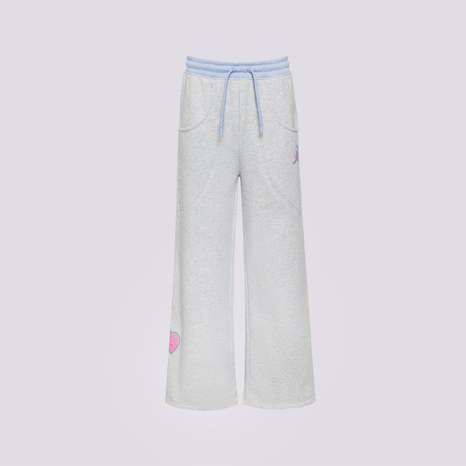 dětské kalhoty JORDAN KALHOTY  JDG BLUE JEANS & BLING FLC PAN GIRL 45F194-G2H ŠEDÁ