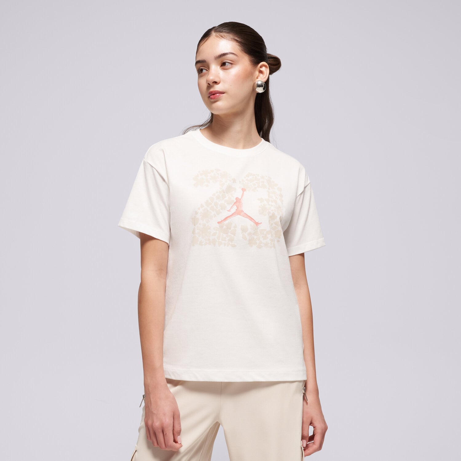 dětské tričko JORDAN TRIČKO JDG 23 FLORAL SS TEE GIRL 45F261-782 Krémová
