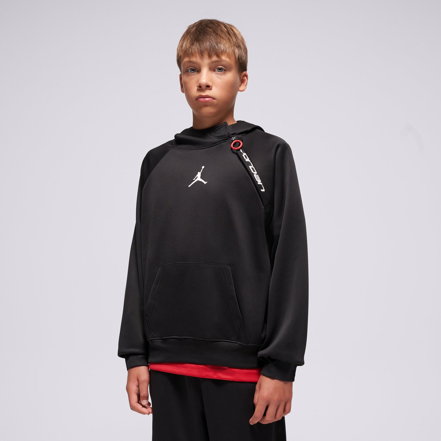 dětská mikina JORDAN MIKINA S KAPUCÍ JDN UNISEX EASE FLC HOODIE BOY 95D567-023 ČERNÁ