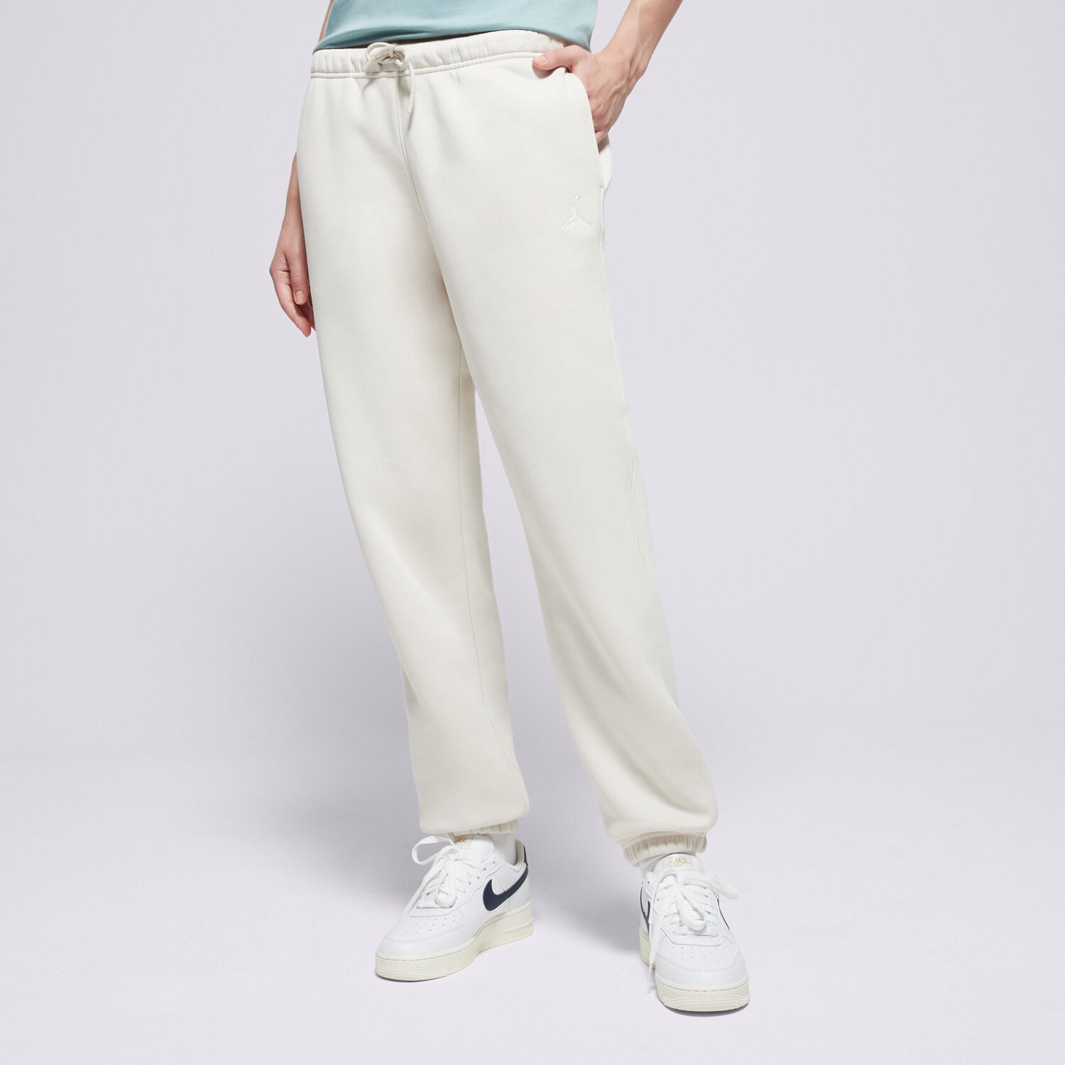 dámské kalhoty JORDAN KALHOTY  W J BRK FLC PANT 24 FV7077-104 Krémová