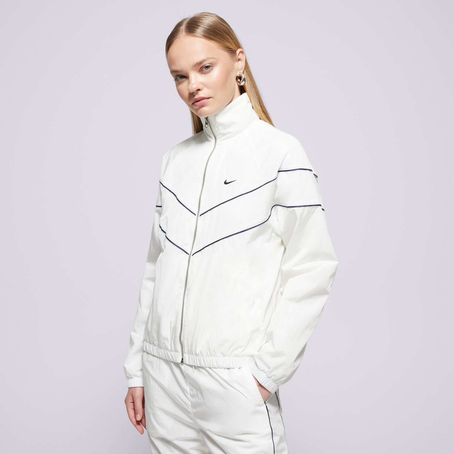Přechodná bunda dámská (podzimní, jarní) NIKE BUNDA W NSW NK WR WVN UV FZ JKT FV6304-135 Krémová