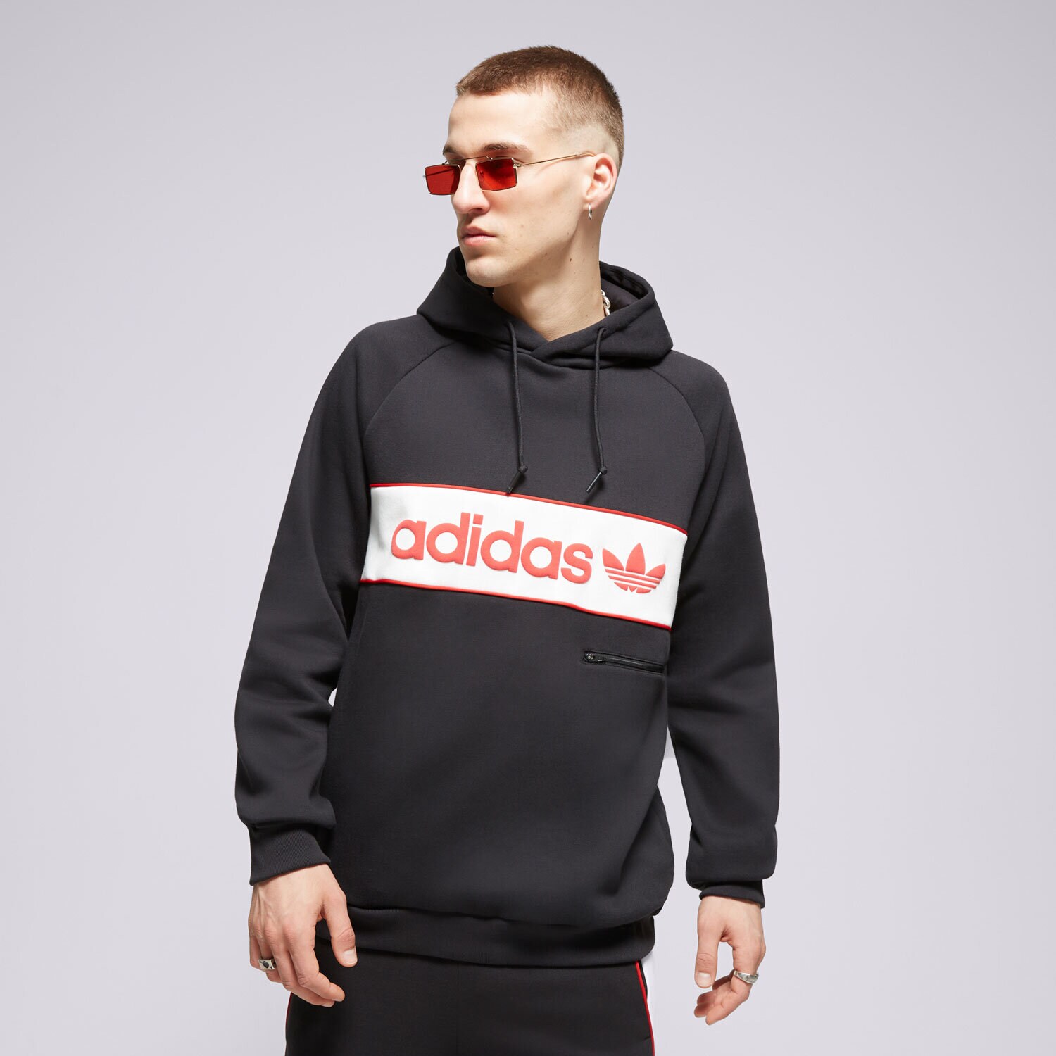 pánská mikina ADIDAS MIKINA S KAPUCÍ NY HOODIE IS5733 ČERNÁ