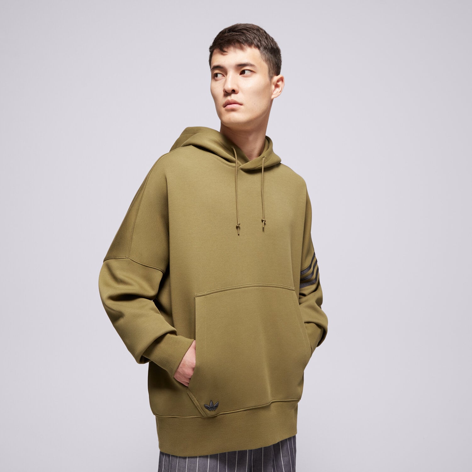 pánská mikina ADIDAS MIKINA S KAPUCÍ NEU C HD HZ3739 KHAKI