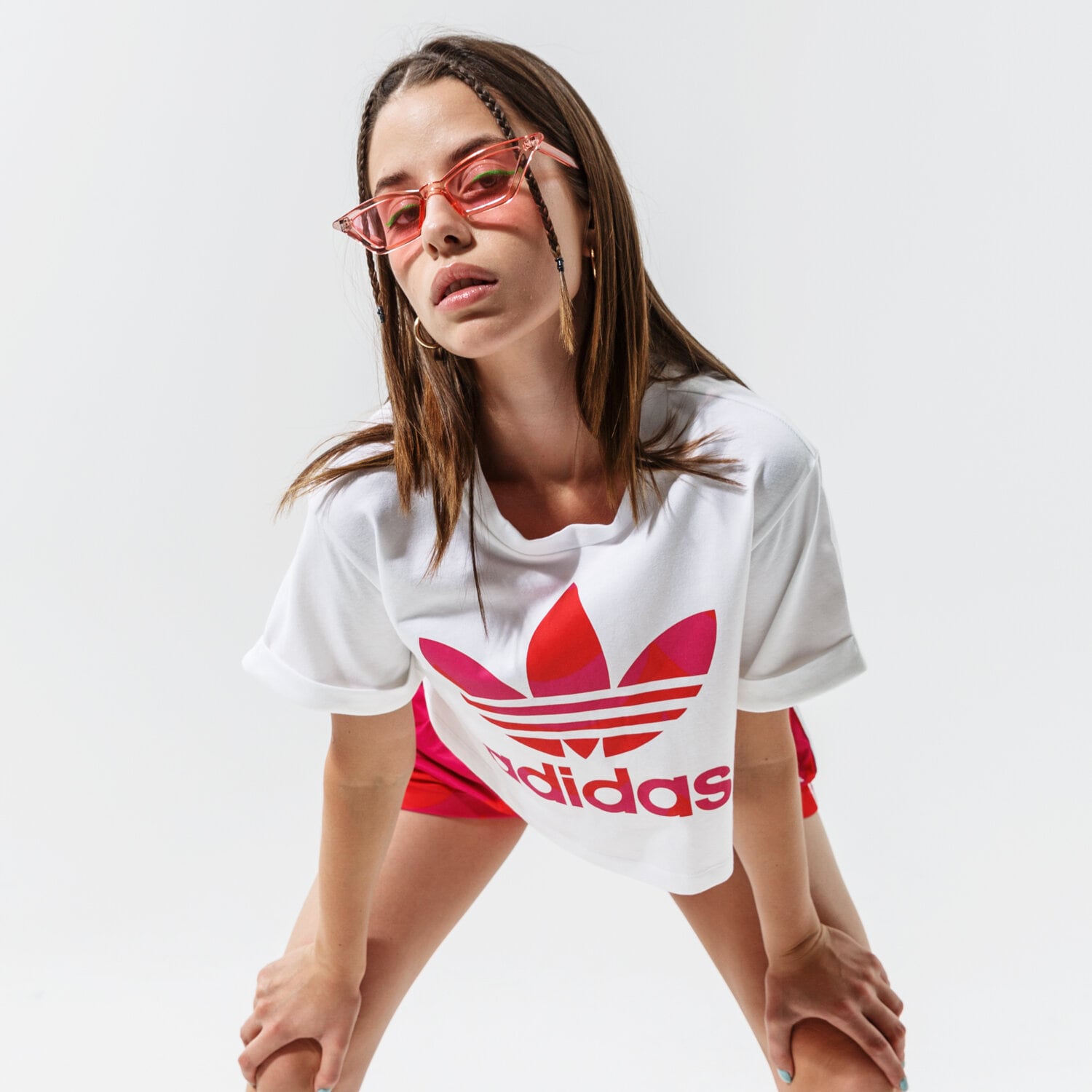dámské tričko ADIDAS TRIČKO CROP TEE H20482 BÍLÁ