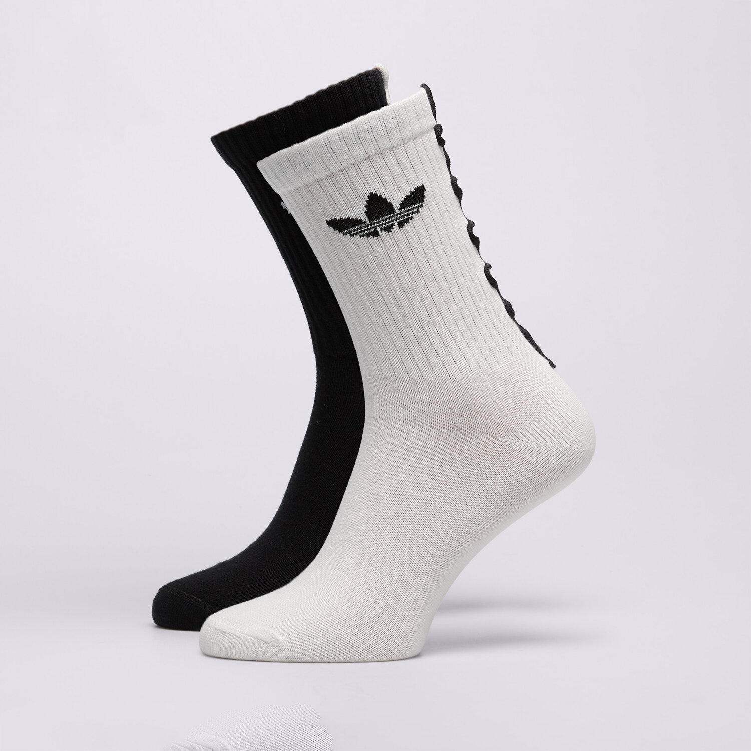 dámské ponožky ADIDAS PONOŽKY RUFFLE CREW 2P JX5211 VÍCEBAREVNÁ