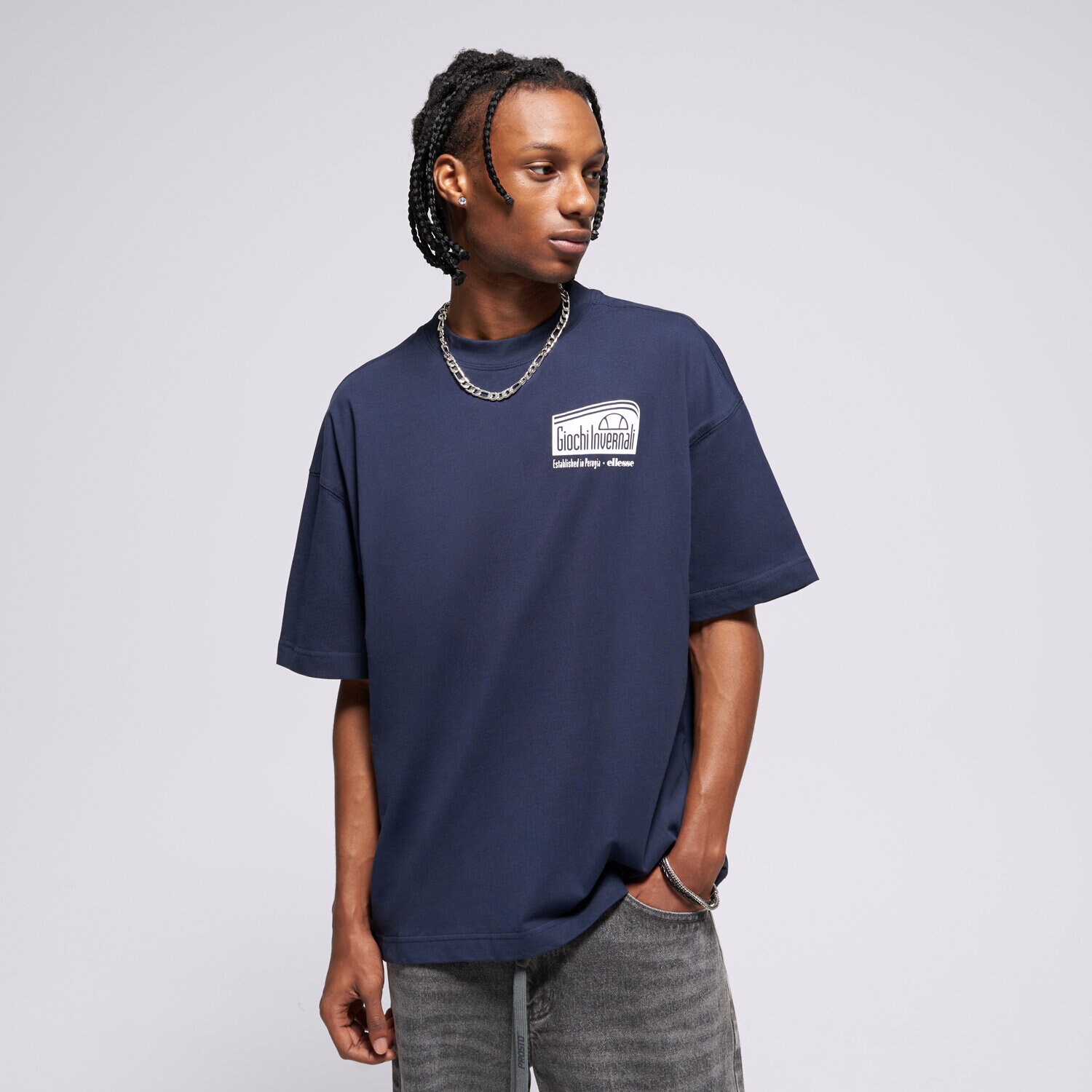 pánské tričko ELLESSE TRIČKO SUAVEN TEE NAVY SHB23153429 TMAVOMODRÁ