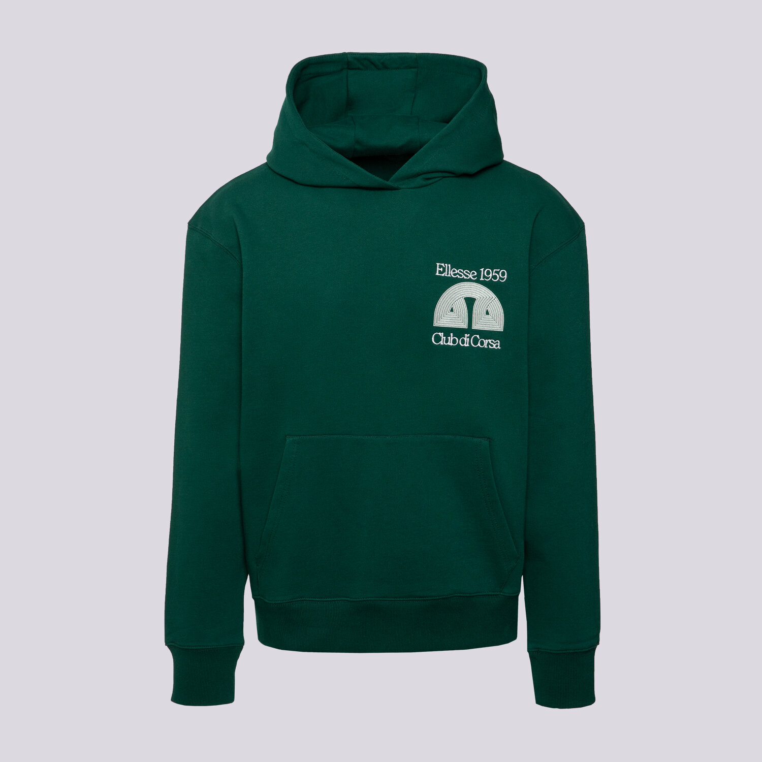 pánská mikina ELLESSE MIKINA S KAPUCÍ CLUB DI CORSA DGREEN HOODIE SHB23148502 ZELENÁ