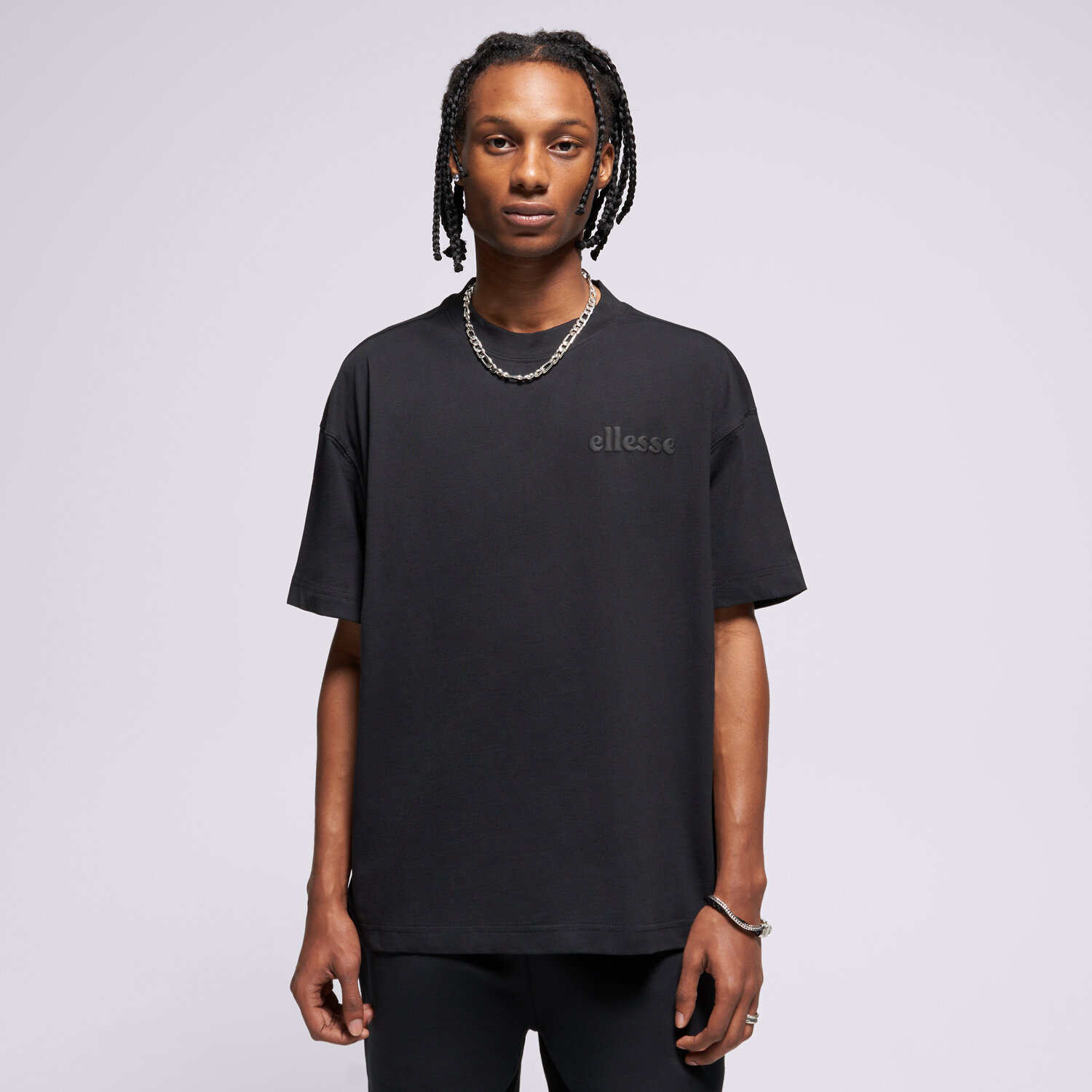 pánské tričko ELLESSE TRIČKO ENTRIAMO TEE BLK SHB23150011 ČERNÁ