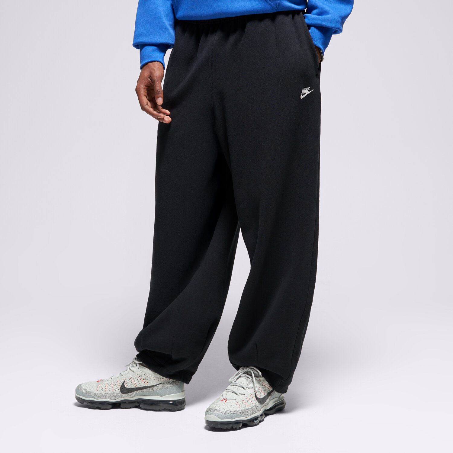 pánské kalhoty NIKE KALHOTY  M NK CLUB FT OVERSIZED PANT HJ1822-010 ČERNÁ