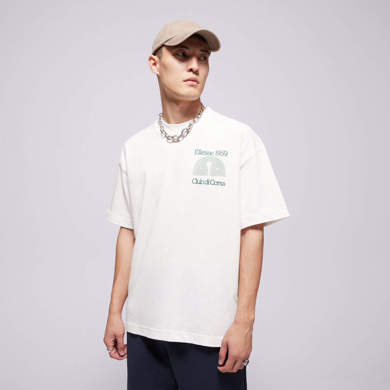 pánské tričko ELLESSE TRIČKO CLUB DI CORSA TEE WHT SHB23147908 BÍLÁ