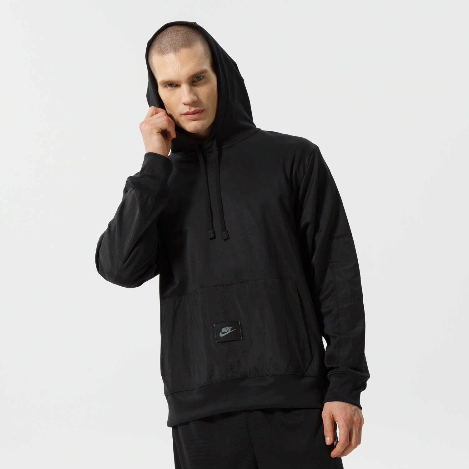 pánská mikina NIKE MIKINA S KAPUCÍ NSW SPU DF FLC PO HOODIE BB DQ5103-010 ČERNÁ