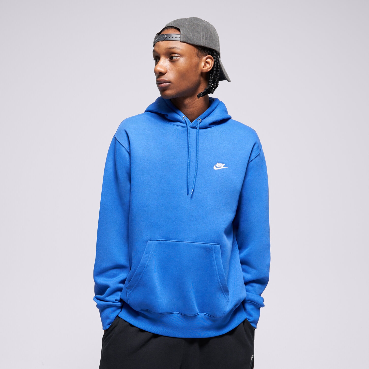 pánská mikina NIKE MIKINA S KAPUCÍ M NK CLUB BB PO HOODIE FN3859-480 MODRÁ