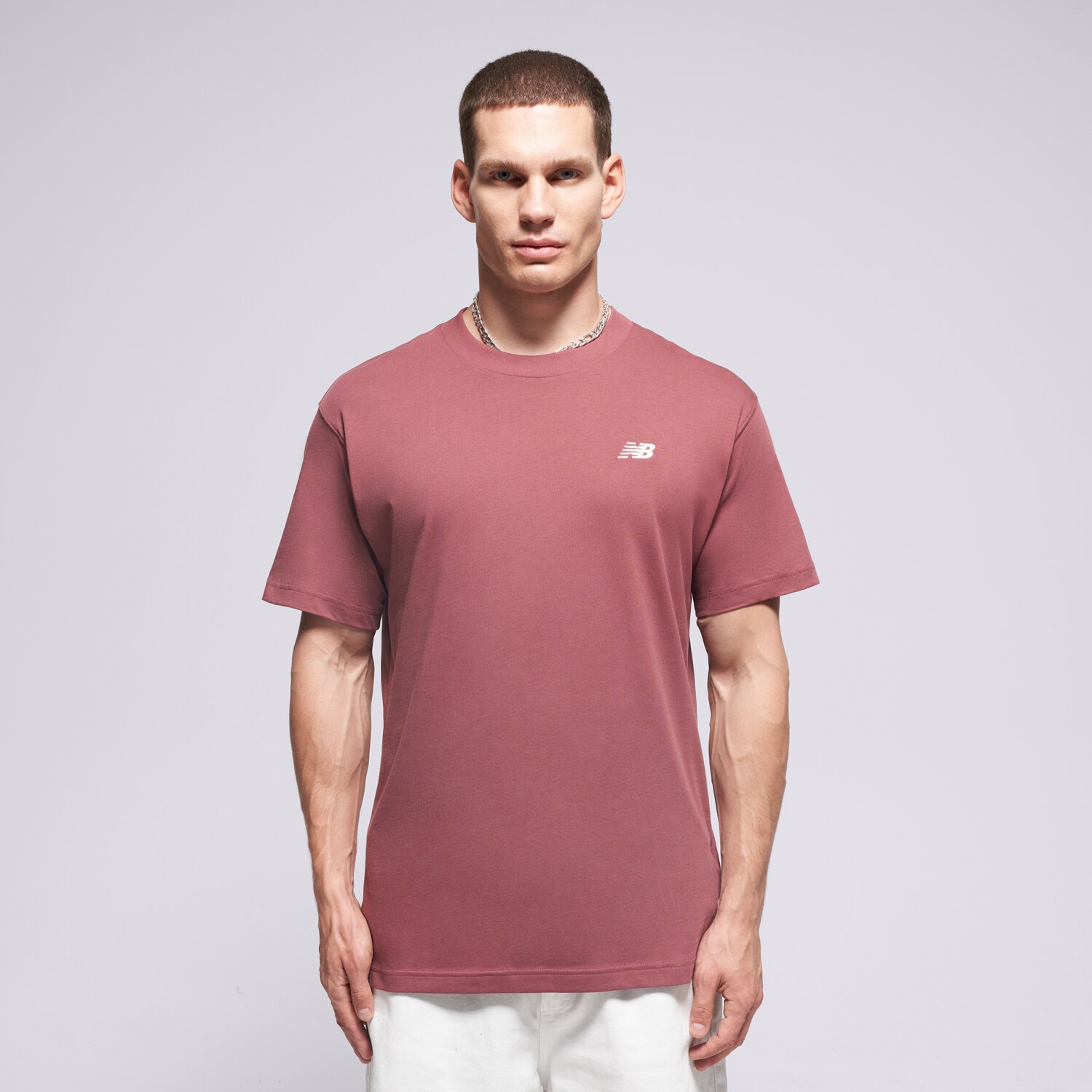 pánské tričko NEW BALANCE TRIČKO SPORT ESSENTIALS COTTON TRIČKO MT41509WAD ČERVENÁ