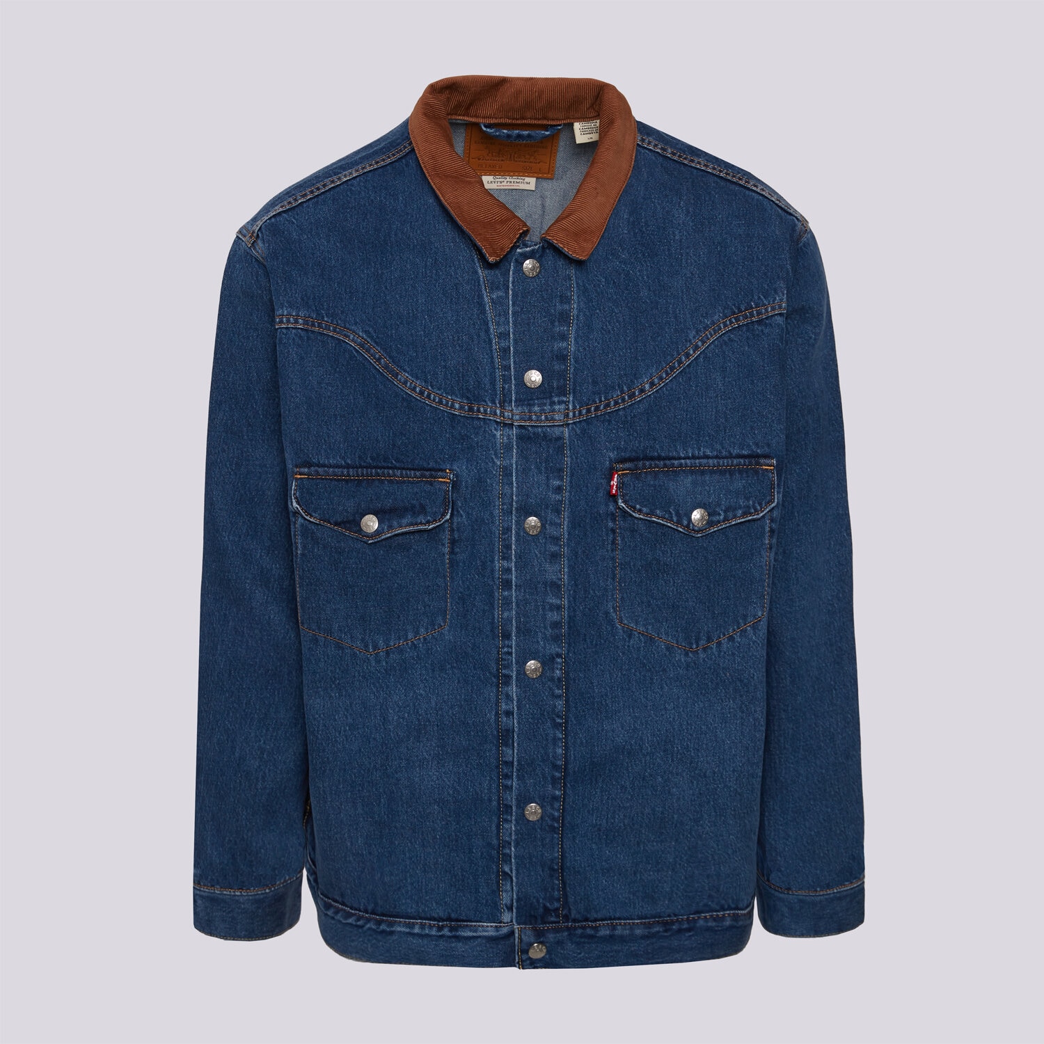 pánská košile LEVI'S KOŠILE WESTERN INSPIRED TRUCK DARK INDIGO - WORN IN 002WN-0000 MODRÁ