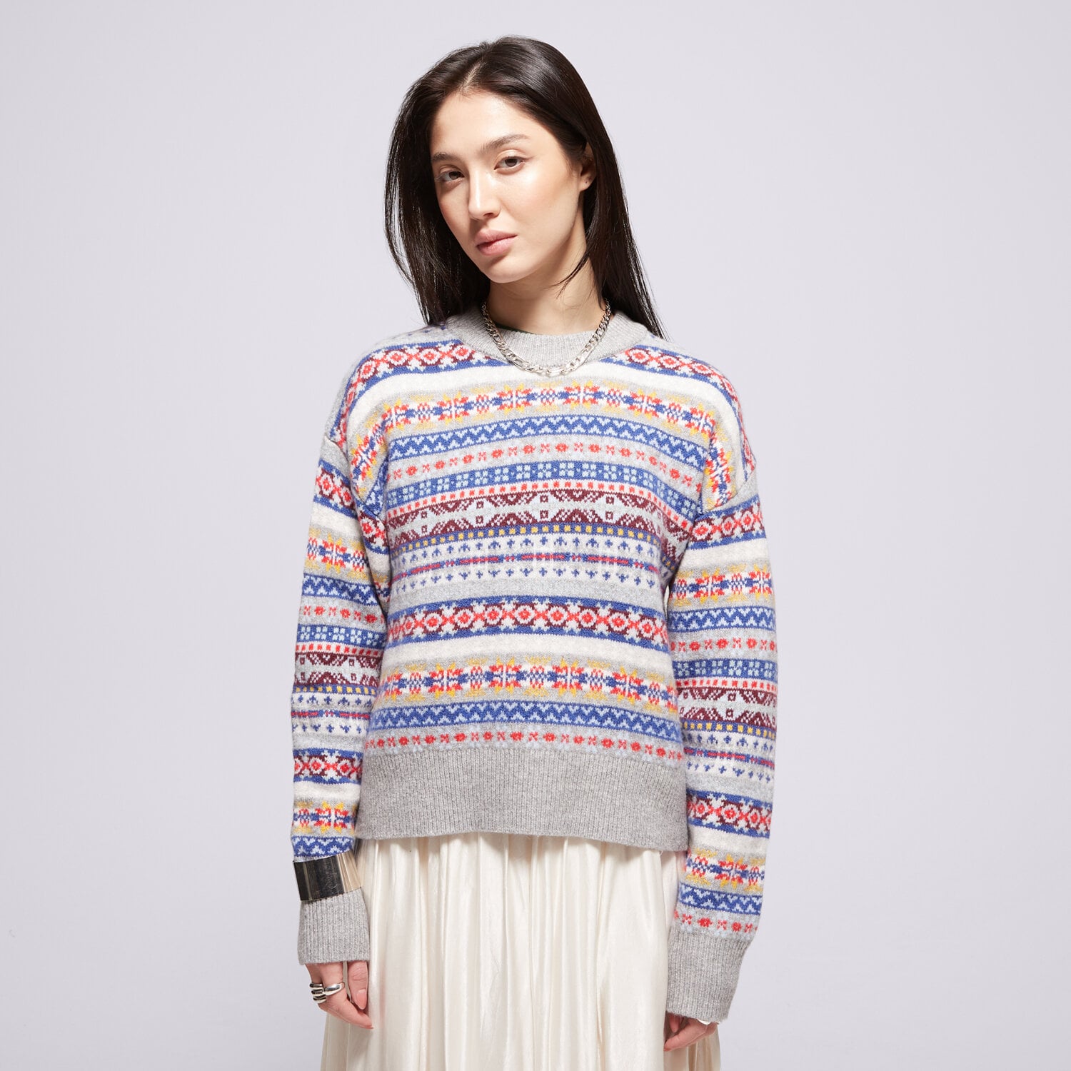 dámská mikina LEVI'S SVETR INES SWEATER MULTI-COLOR 0037V-0003 VÍCEBAREVNÁ