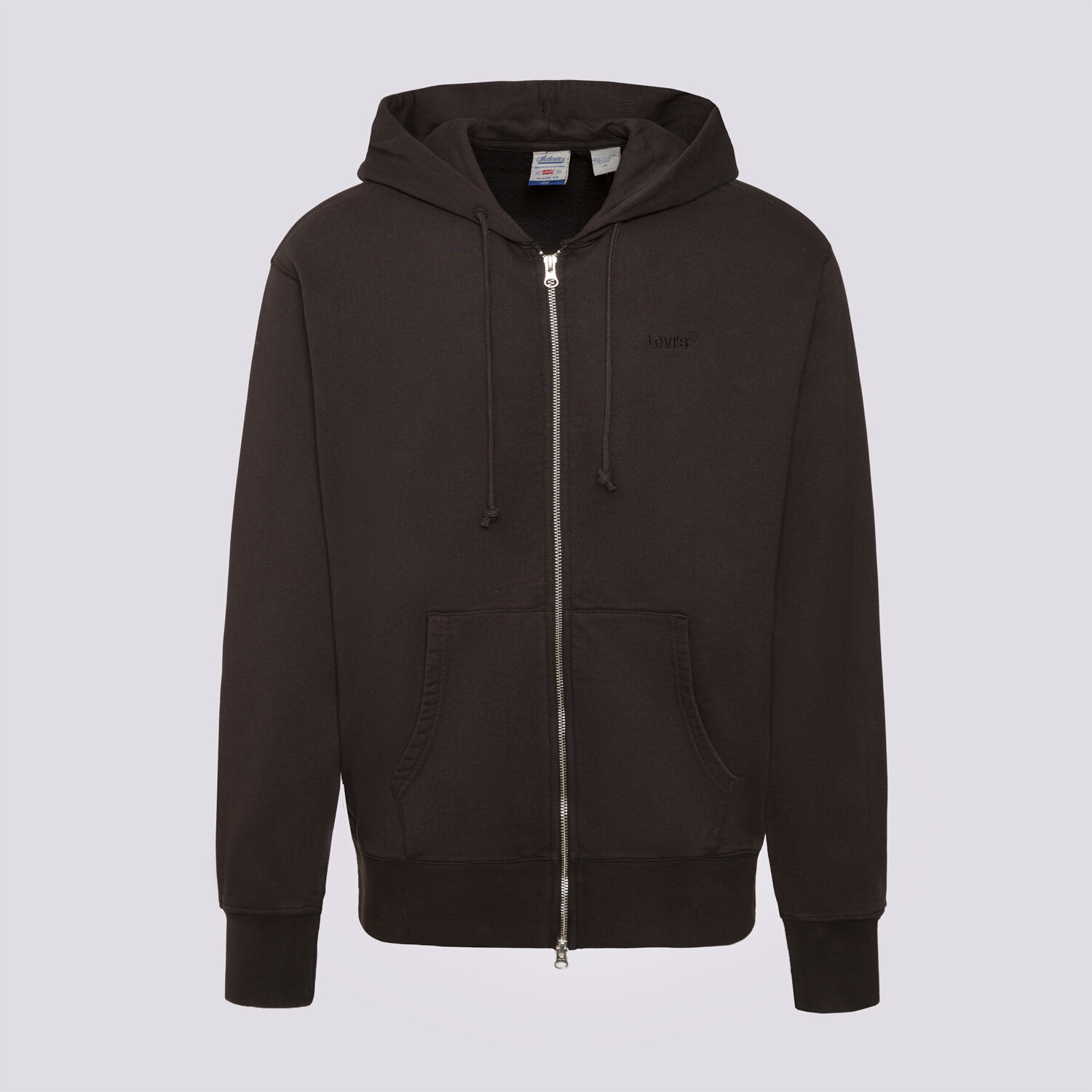 pánská mikina LEVI'S MIKINA ROZEPÍNACÍ AUTHENTIC FULL ZIP BLACKS A9265-0000 ČERNÁ