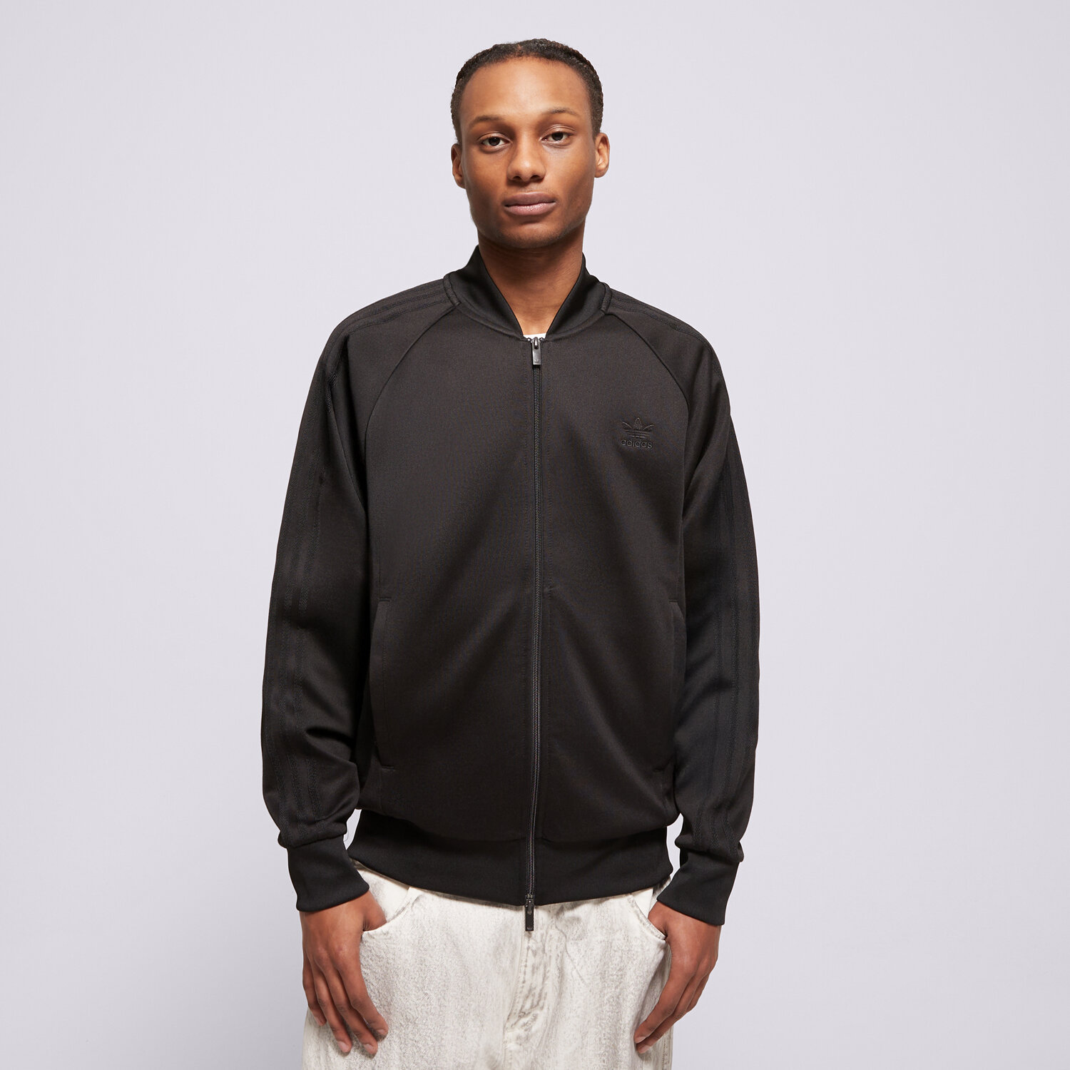 pánská mikina ADIDAS MIKINA ROZEPÍNACÍ SST TT JY1290 ČERNÁ