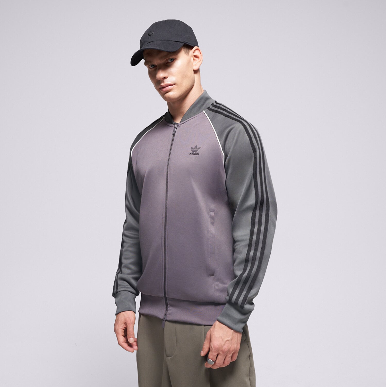 pánská mikina ADIDAS MIKINA ROZEPÍNACÍ SST TT JY1295 ŠEDÁ