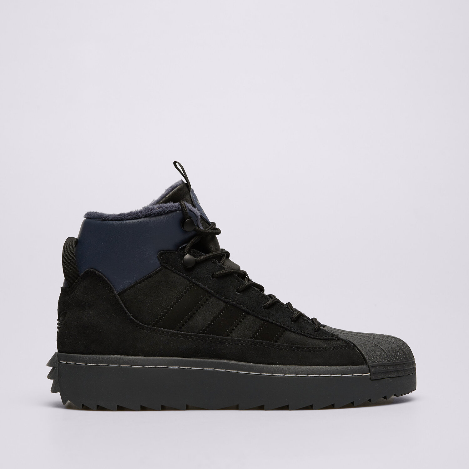 dětská outdoorová obuv ADIDAS SUPERSTAR WINTER TREK J JQ0346 ČERNÁ