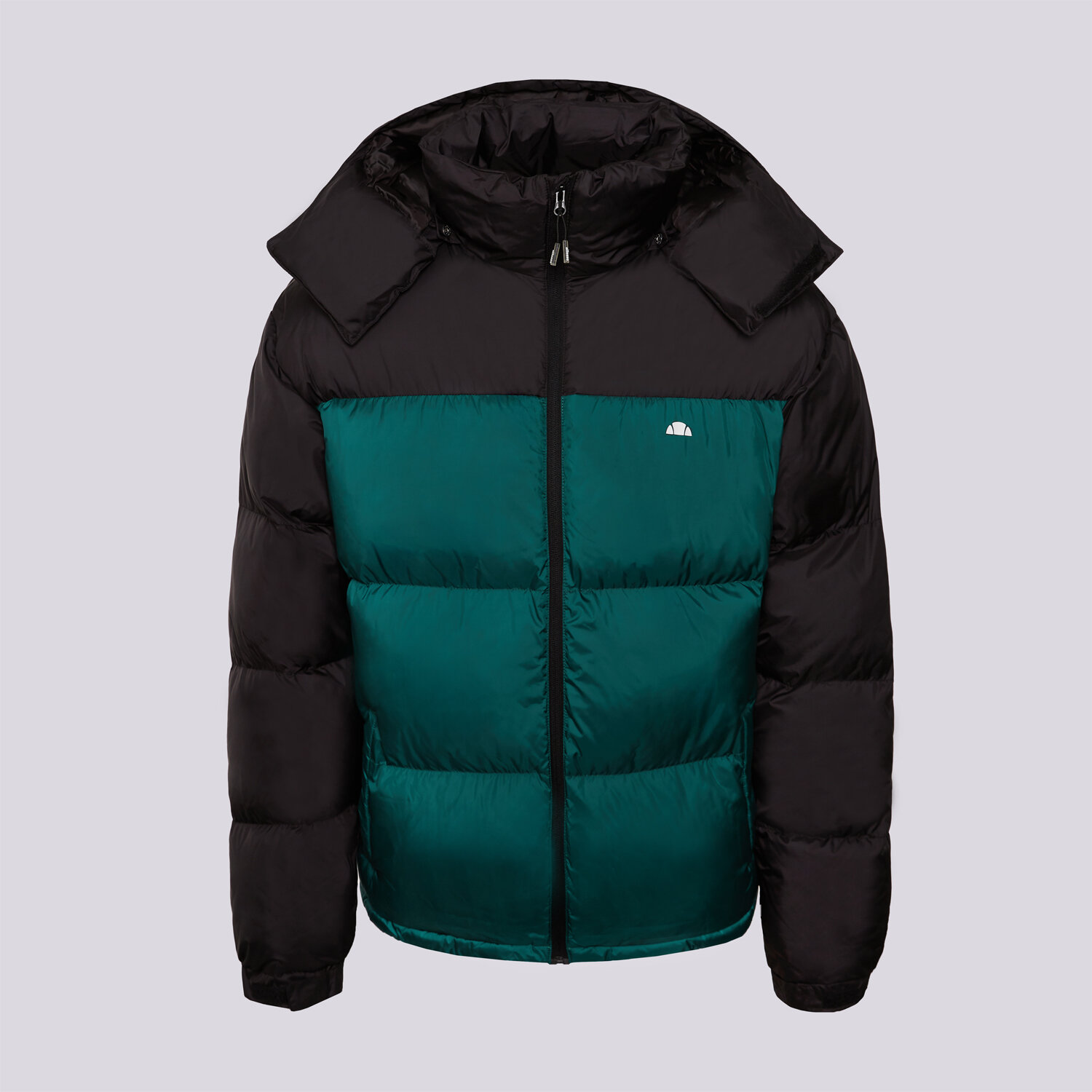 pánská zimní bunda ELLESSE BUNDA PÉŘOVÁ DENEGRI PADDED BLK/DGREEN JACKET SHB23618070 ČERNÁ