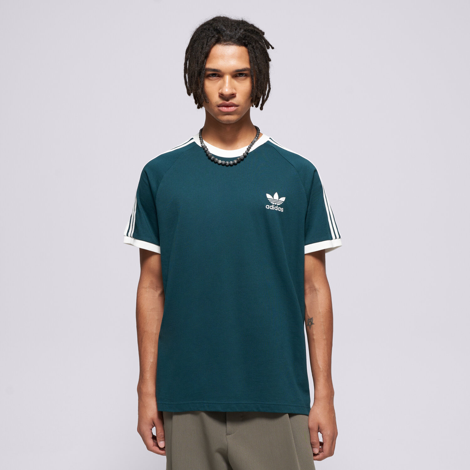 pánské tričko ADIDAS TRIČKO 3-STRIPES TEE JY1374 ZELENÁ