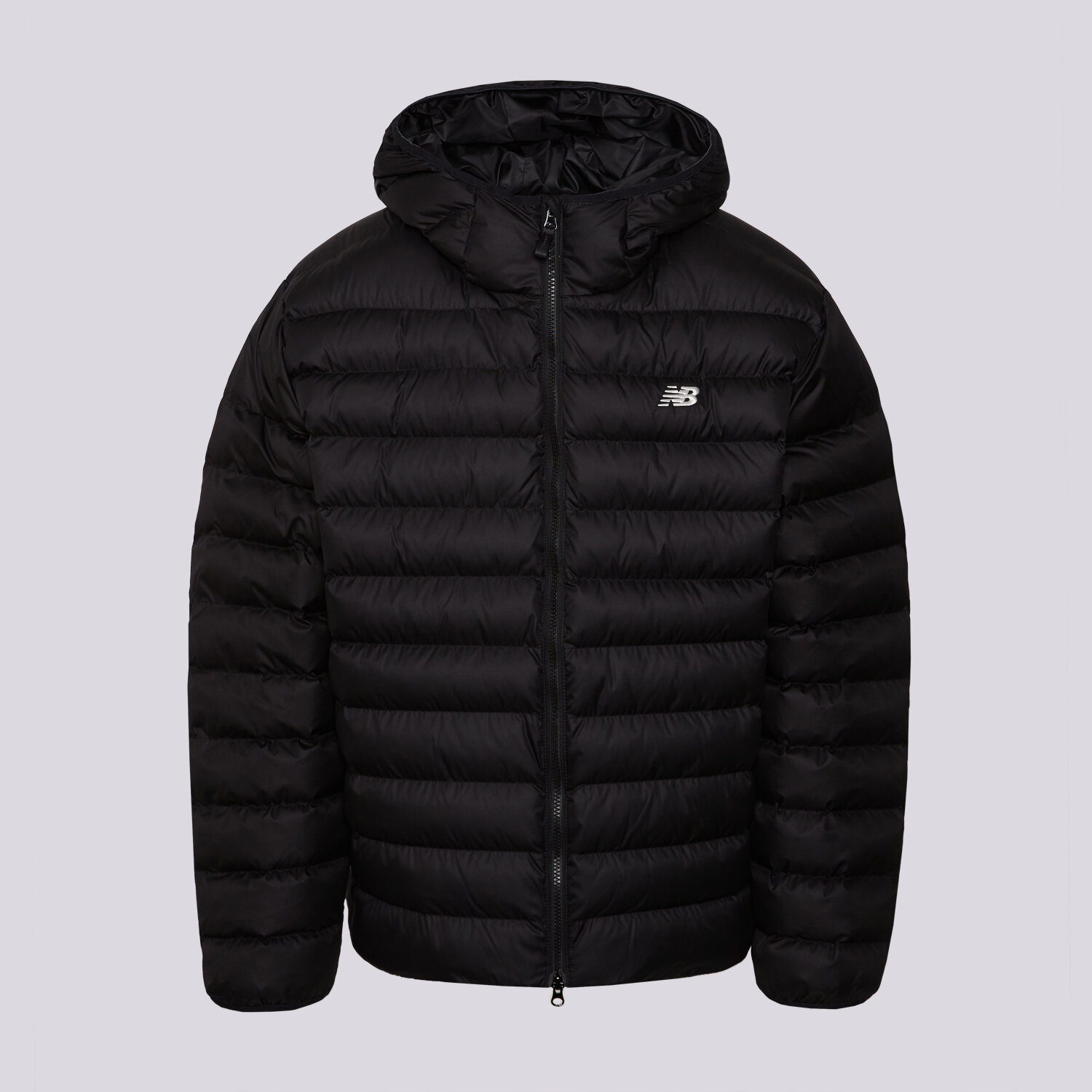 pánská zimní bunda NEW BALANCE BUNDA HOODED PUFFER JACKET MO53500BK ČERNÁ