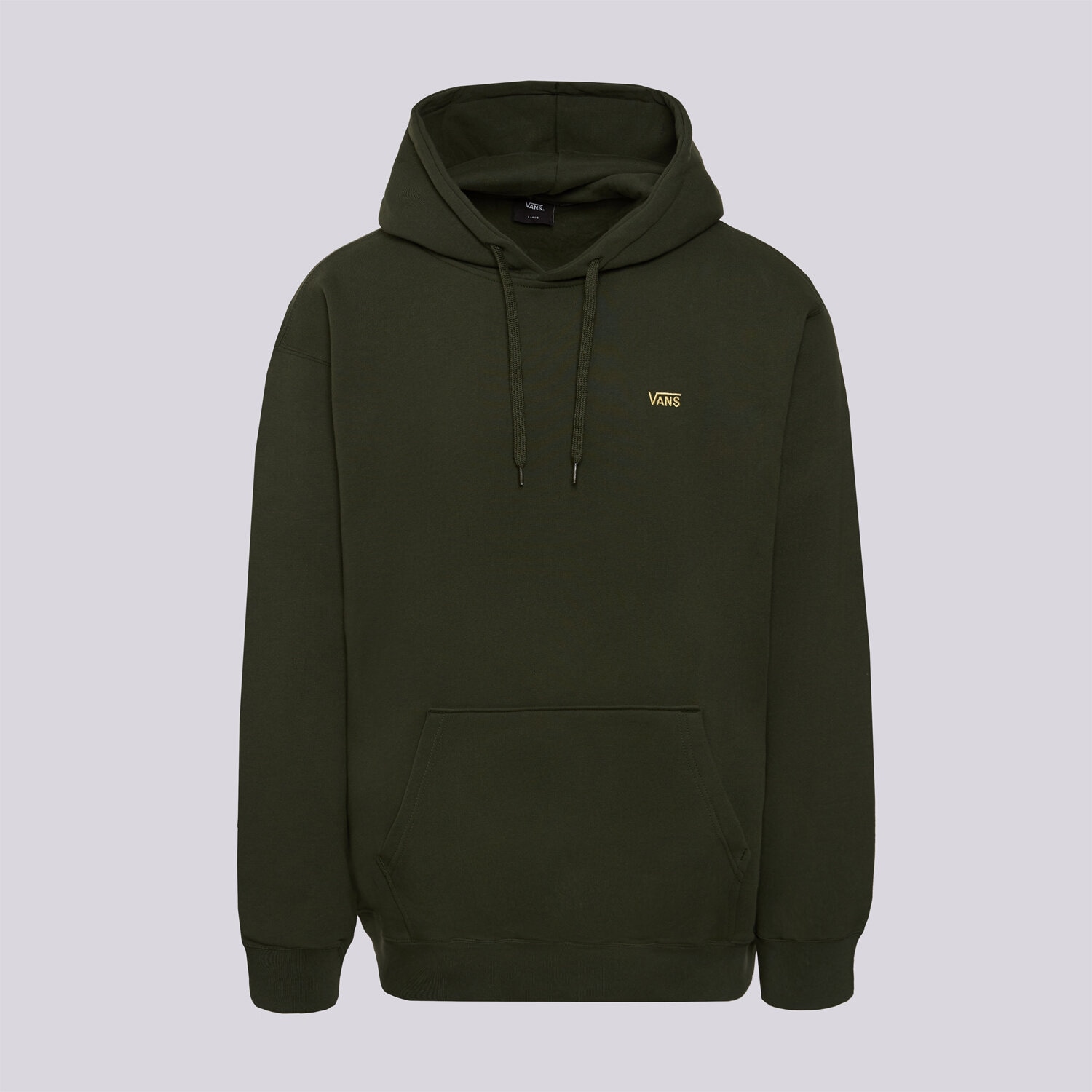 pánská mikina VANS MIKINA S KAPUCÍ LEFT CHEST II LOOSE PO VN000P21EMU1 ZELENÁ