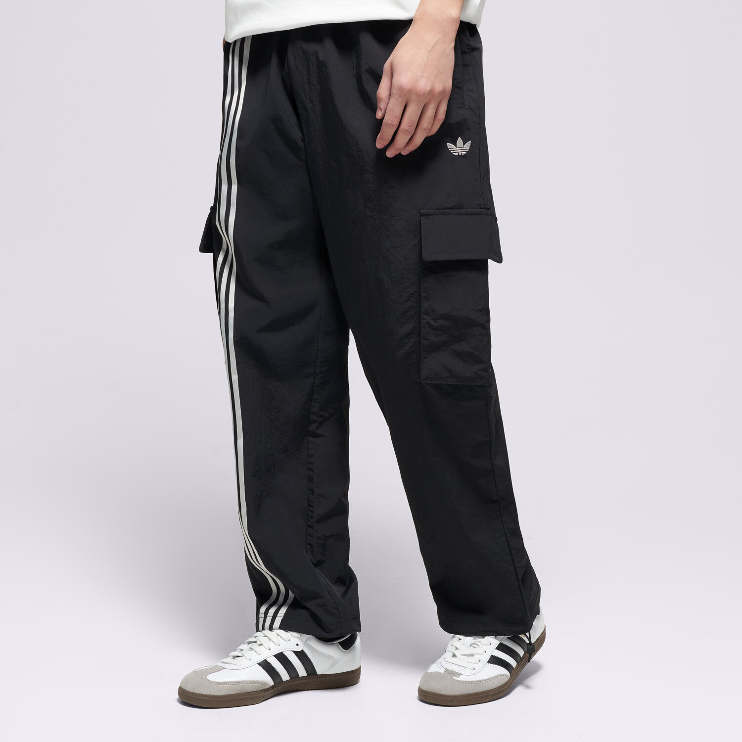 pánské kalhoty ADIDAS KALHOTY  FRONT ST CARGO JV9892 ČERNÁ