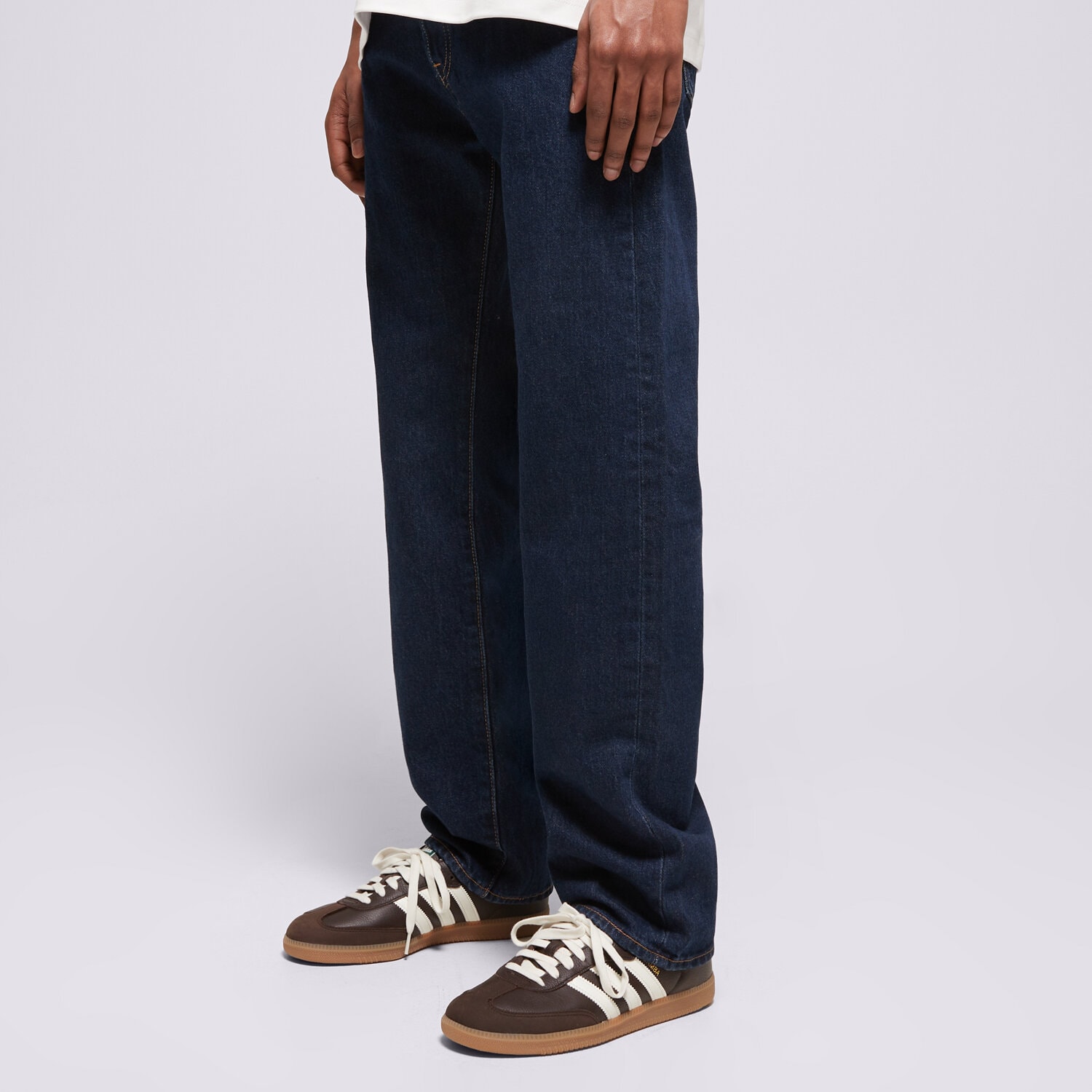 pánské kalhoty LEVI'S KALHOTY  501® 93 STRAIGHT DARK INDIGO - FLAT FINISH 79830-0344 MODRÁ