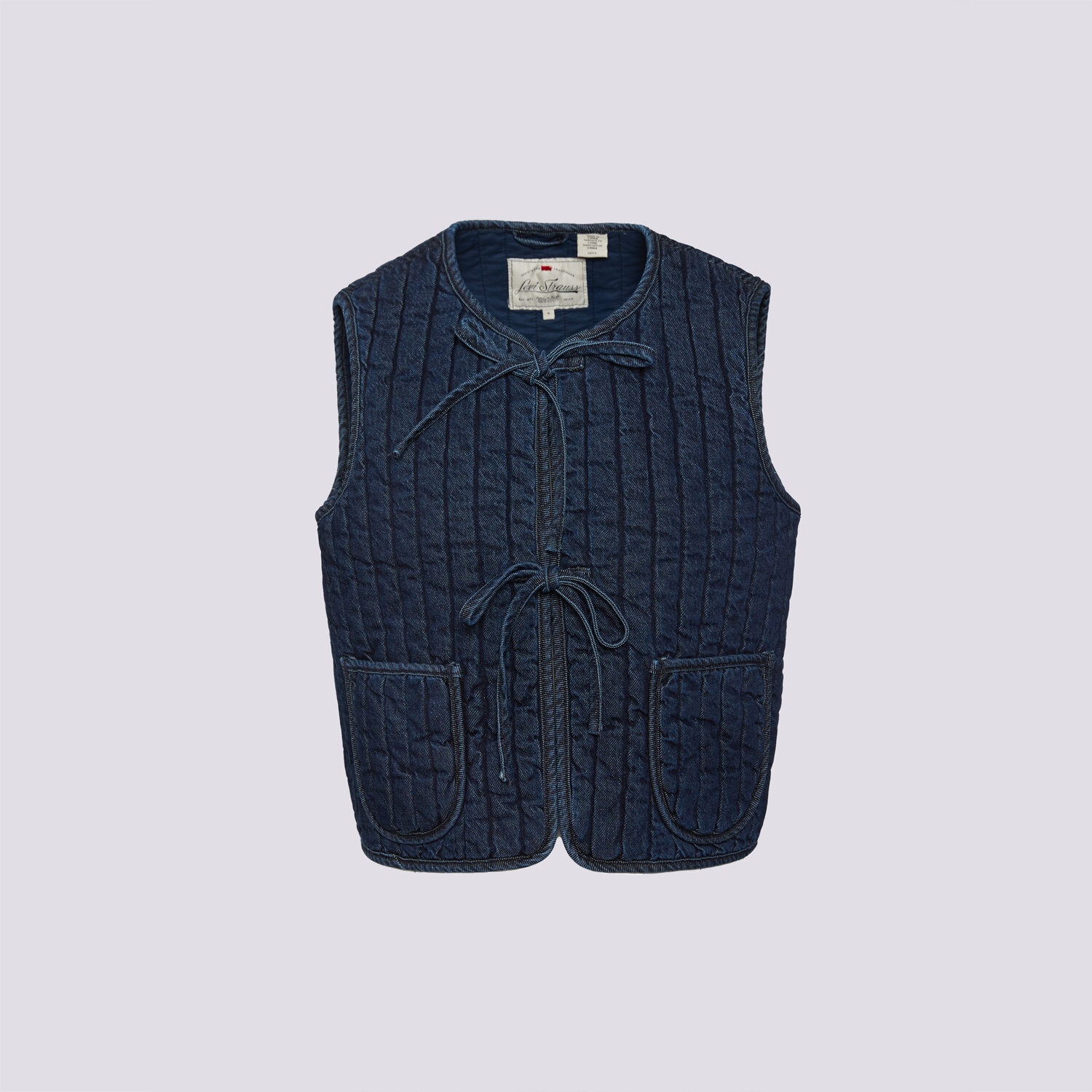 dámska vesta LEVI'S VESTA LOTTIE LINER VEST DARK INDIGO FLAT FINISH 003G3-0000 TMAVOMODRÁ