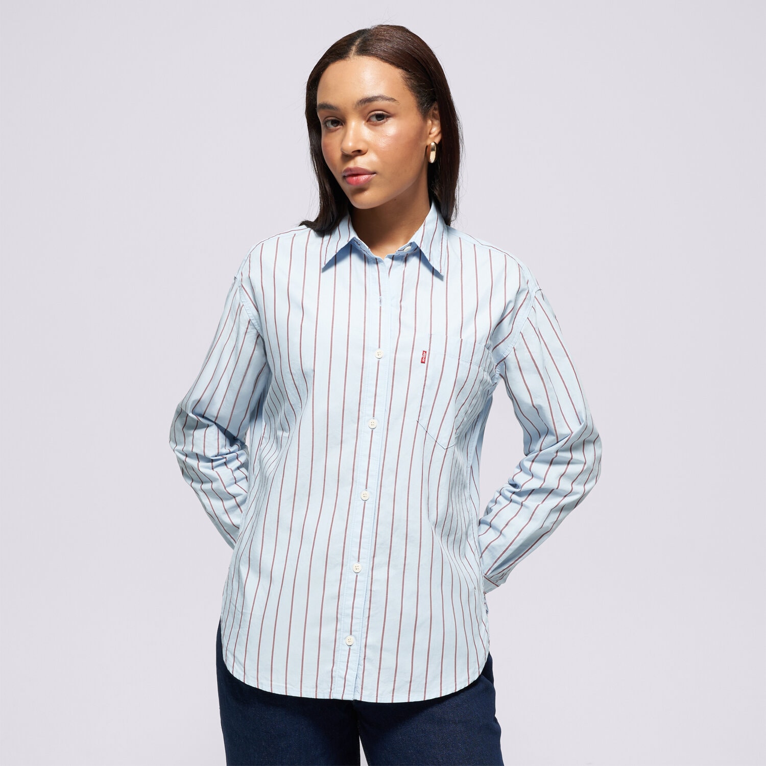 dámské tričko LEVI'S KOŠILE HARLIE NEW BF SHIRT BLUES 001HM-0012 MODRÁ