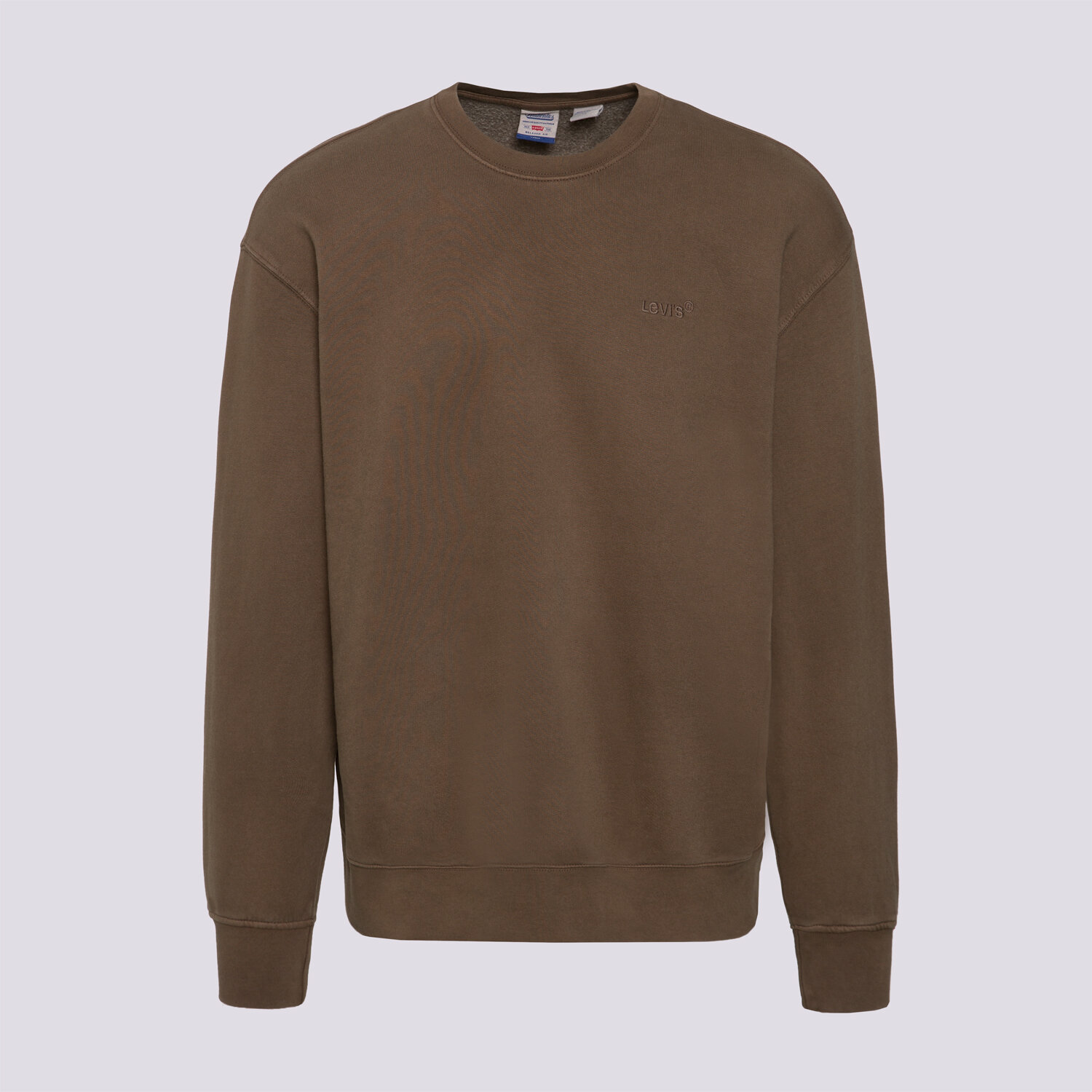 pánská mikina LEVI'S MIKINA AUTHENTIC CREW BROWNS A9244-0034 HNĚDÁ