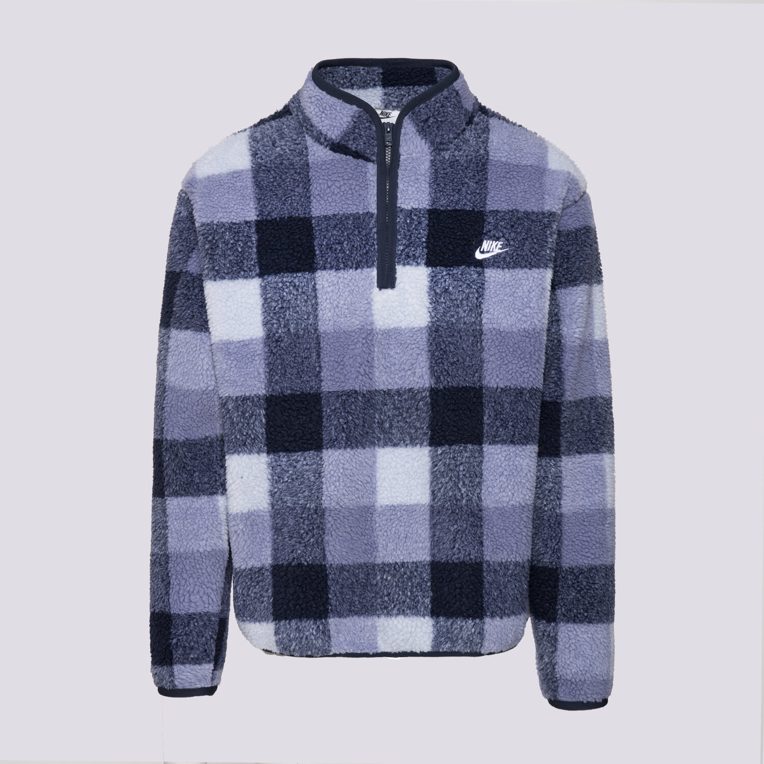 pánská mikina NIKE FLEECE MIKINA M NK CLUB SSNL WNTRZD AOP HZ FZ0896-057 MODRÁ