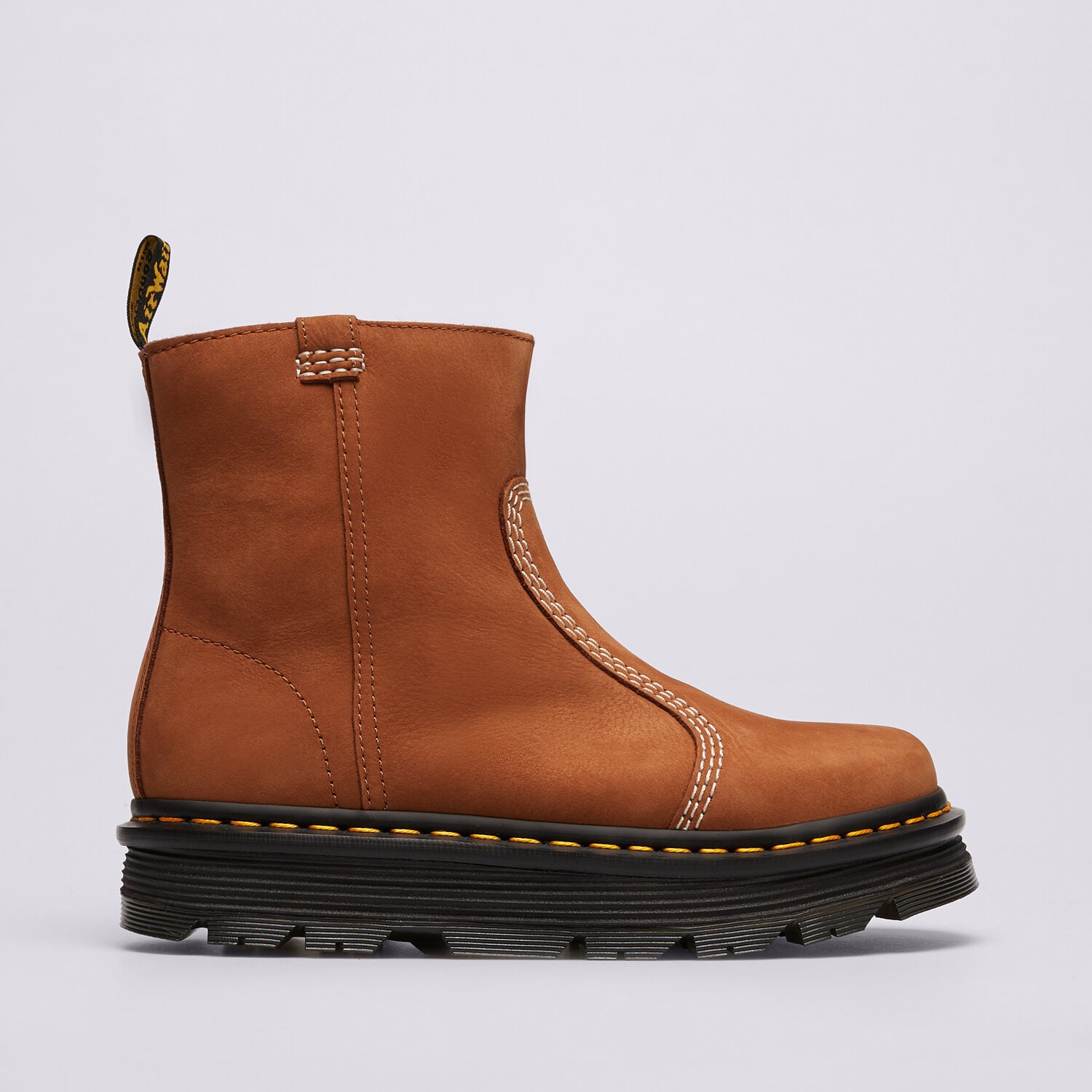 dámské kotníkové boty DR.MARTENS ZEBZAG RIGGER BOOT WARM LINED 42023200 HNĚDÁ