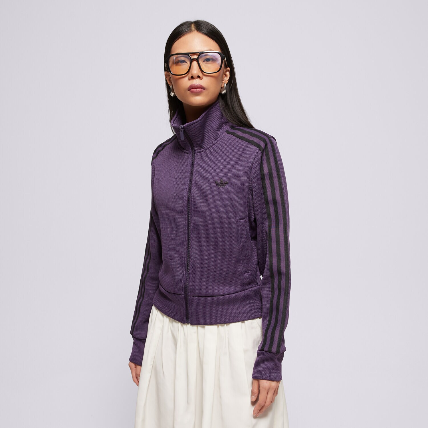 dámská mikina ADIDAS MIKINA ROZEPÍNACÍ FIREBIRD TT JY2615 FIALOVÁ