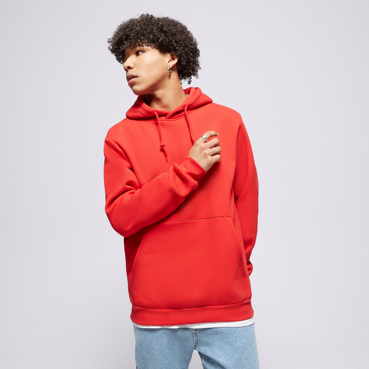 pánská mikina ADIDAS MIKINA S KAPUCÍ ESSENTIAL HOODY IA4897 ČERVENÁ