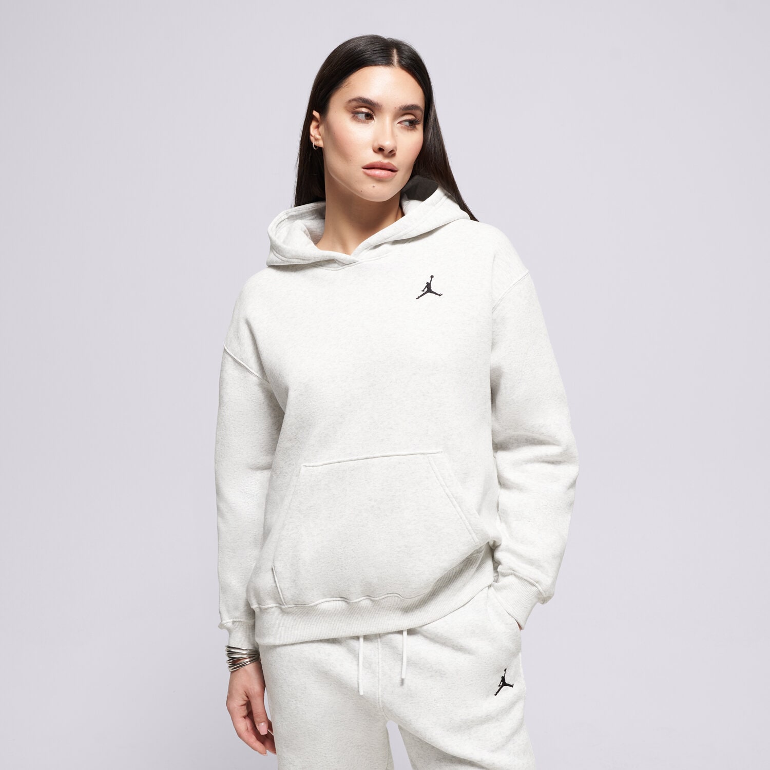 dámská mikina JORDAN MIKINA S KAPUCÍ BROOKLYN FLEECE FV7071-051 ŠEDÁ