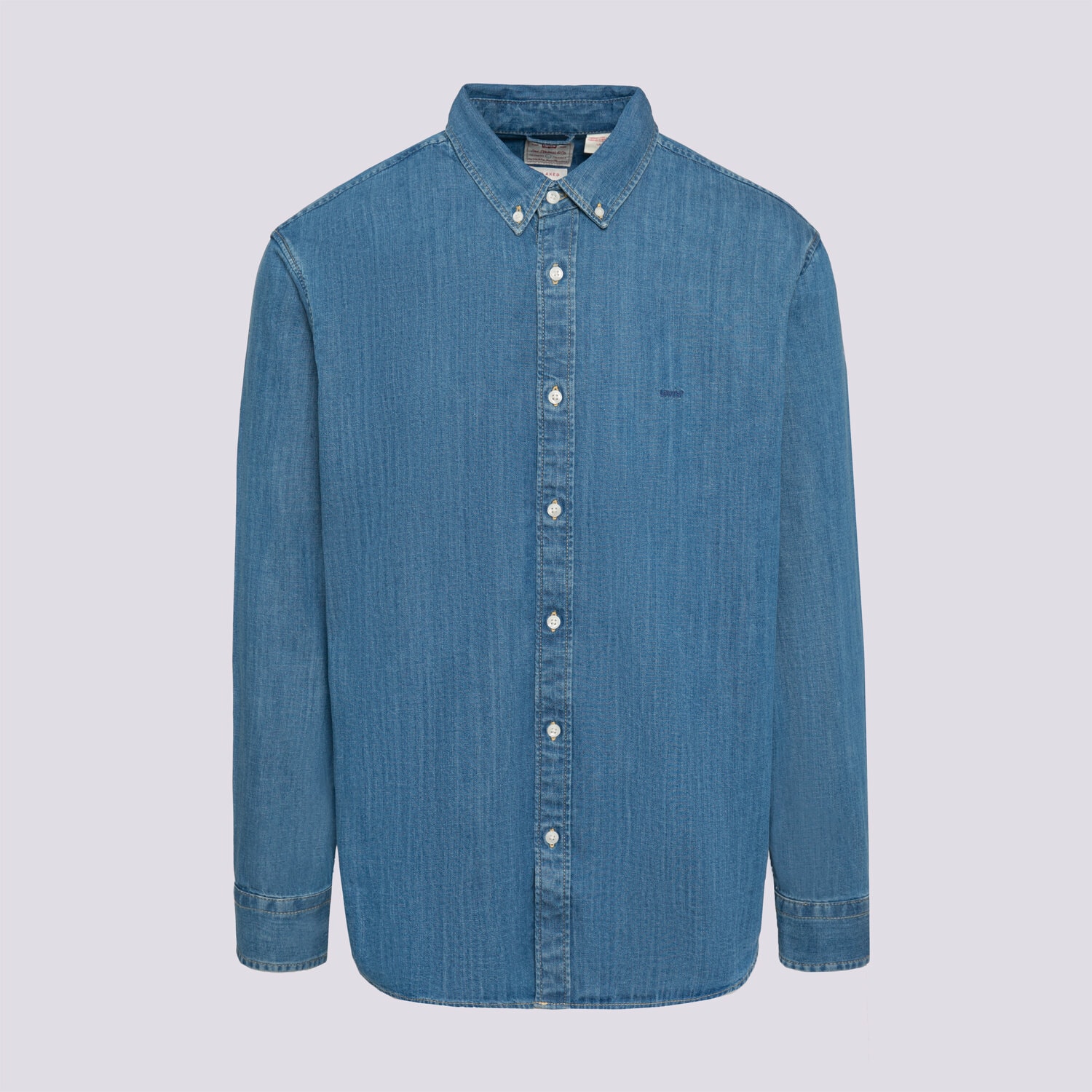 pánská košile LEVI'S KOŠILE AUTHENTIC BUTTON DOWN MED INDIGO - FLAT FINISH A7210-0025 MODRÁ