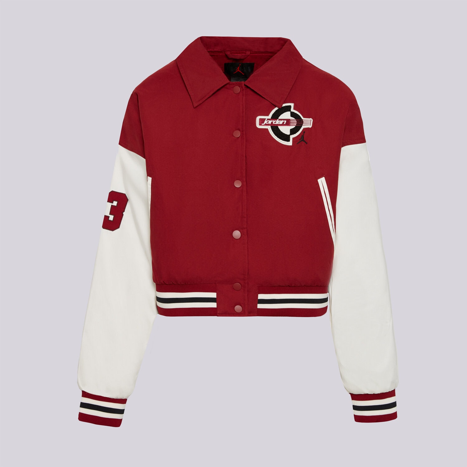 Přechodná bunda dámská (podzimní, jarní) JORDAN BUNDA W J BRK VARSITY JKT FILL HV0403-677 BORDOVÁ