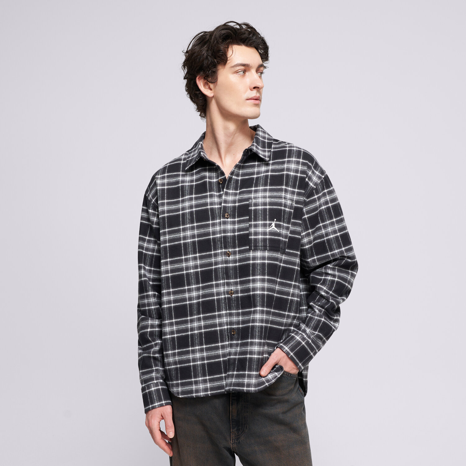 pánská košile JORDAN KOŠILE JORDAN BROOKLYN IF1857-010 VÍCEBAREVNÁ