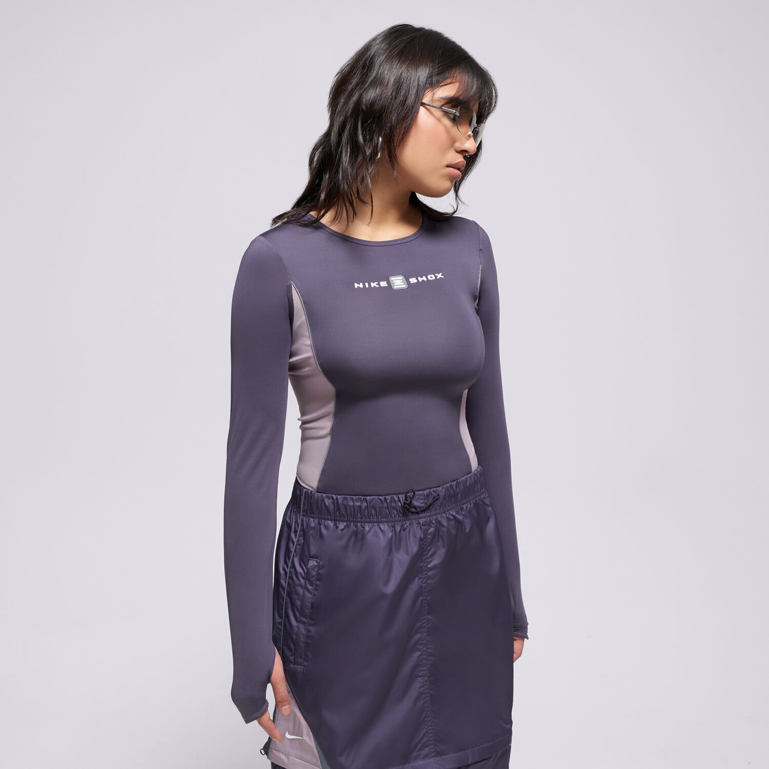 dámské tričko NIKE TRIČKO LS TOP SHOX W NSW IH0263-573 TMAVOMODRÁ