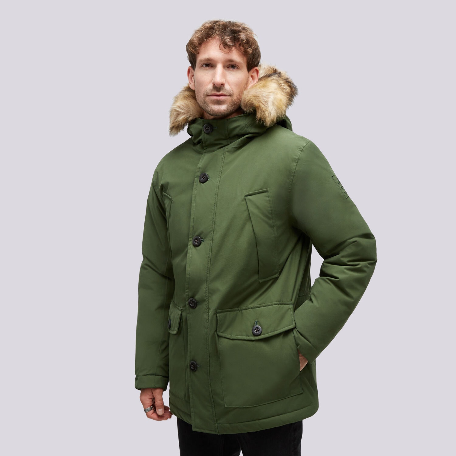 pánská zimní bunda TIMBERLAND BUNDA ZIMNÍ SCAR RIDGE WATER RESISTANT PARKA TB0A22W2EIN1 ZELENÁ