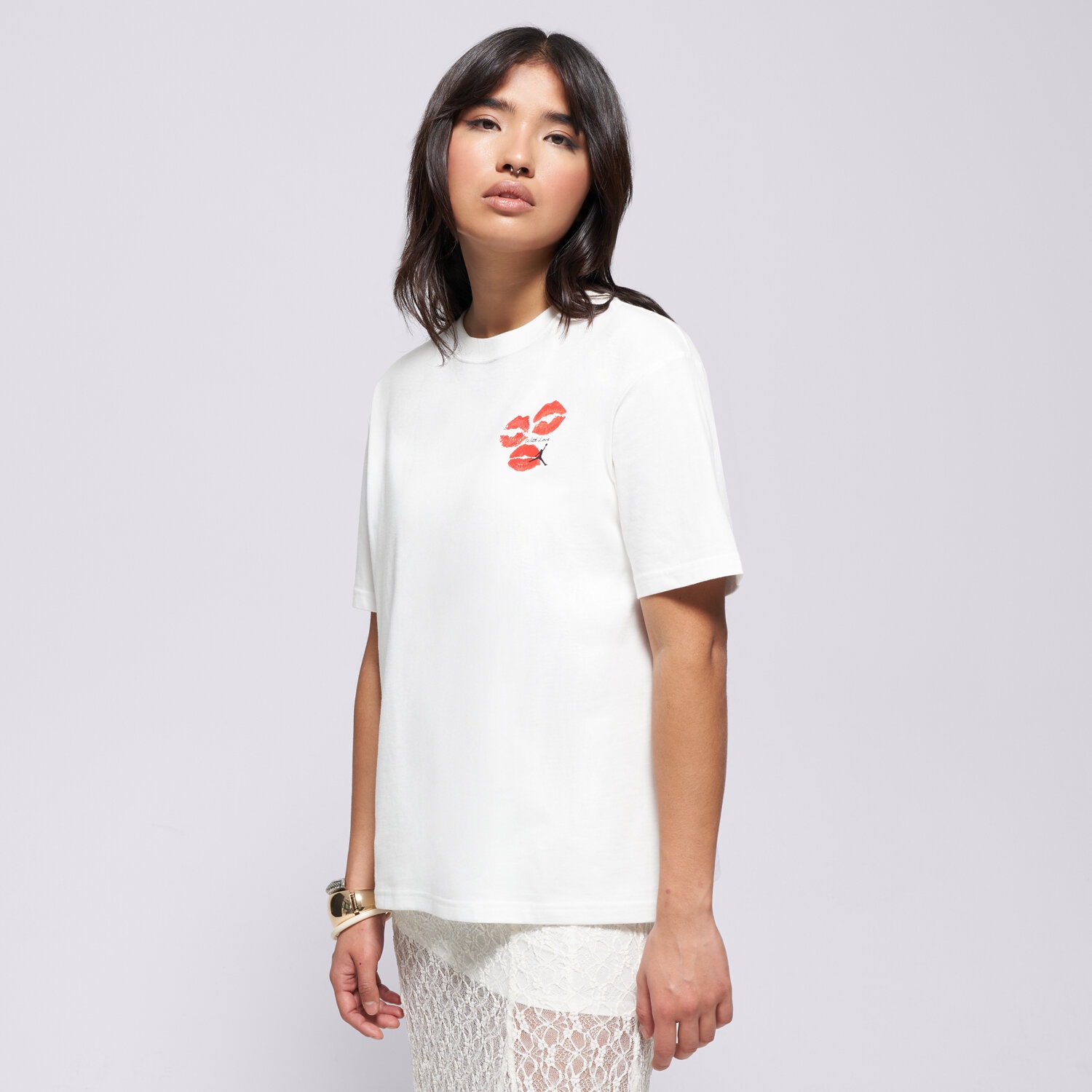 dámské tričko JORDAN TRIČKO W J FLT SS GF GFX TEE KISS IF0797-100 BÍLÁ