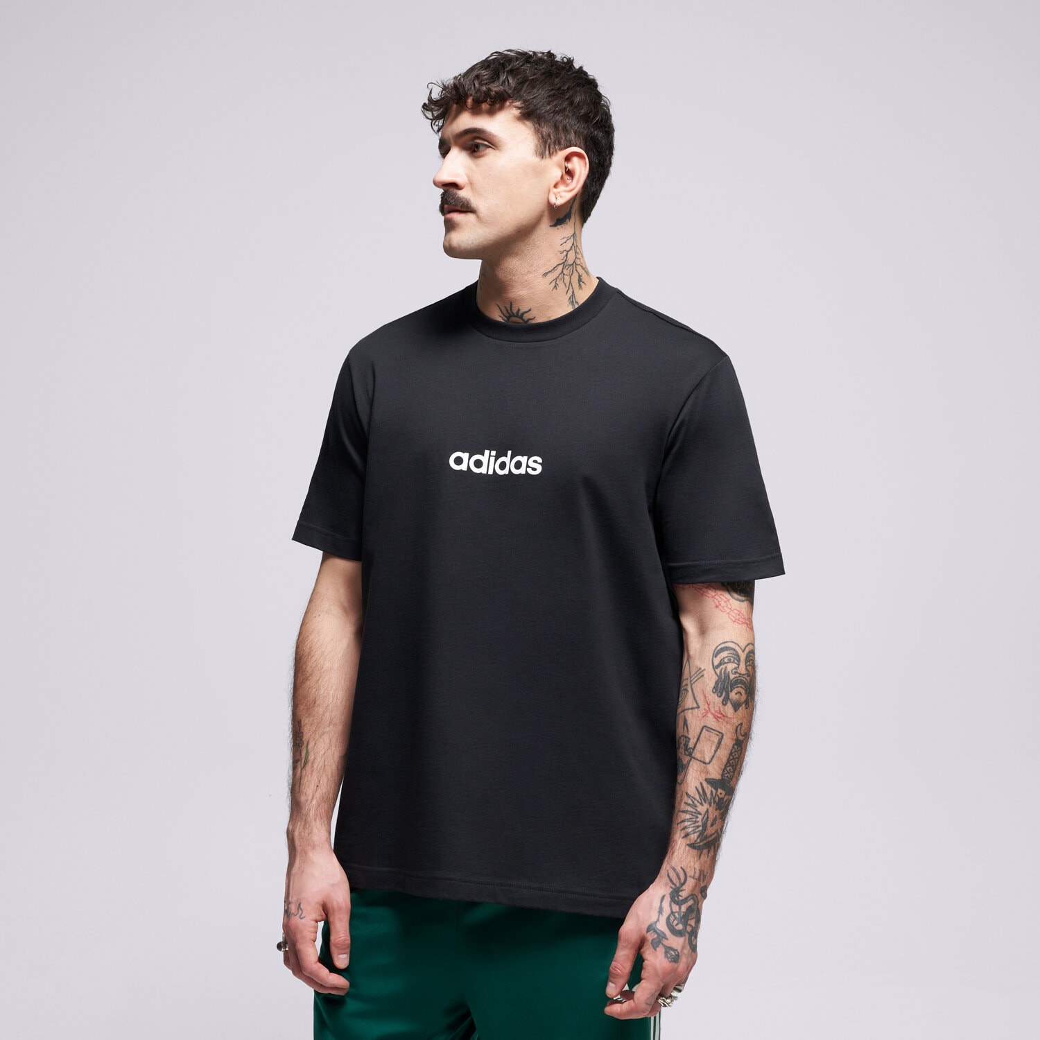 pánské tričko ADIDAS TRIČKO M LIN SJ T JE8993 ČERNÁ