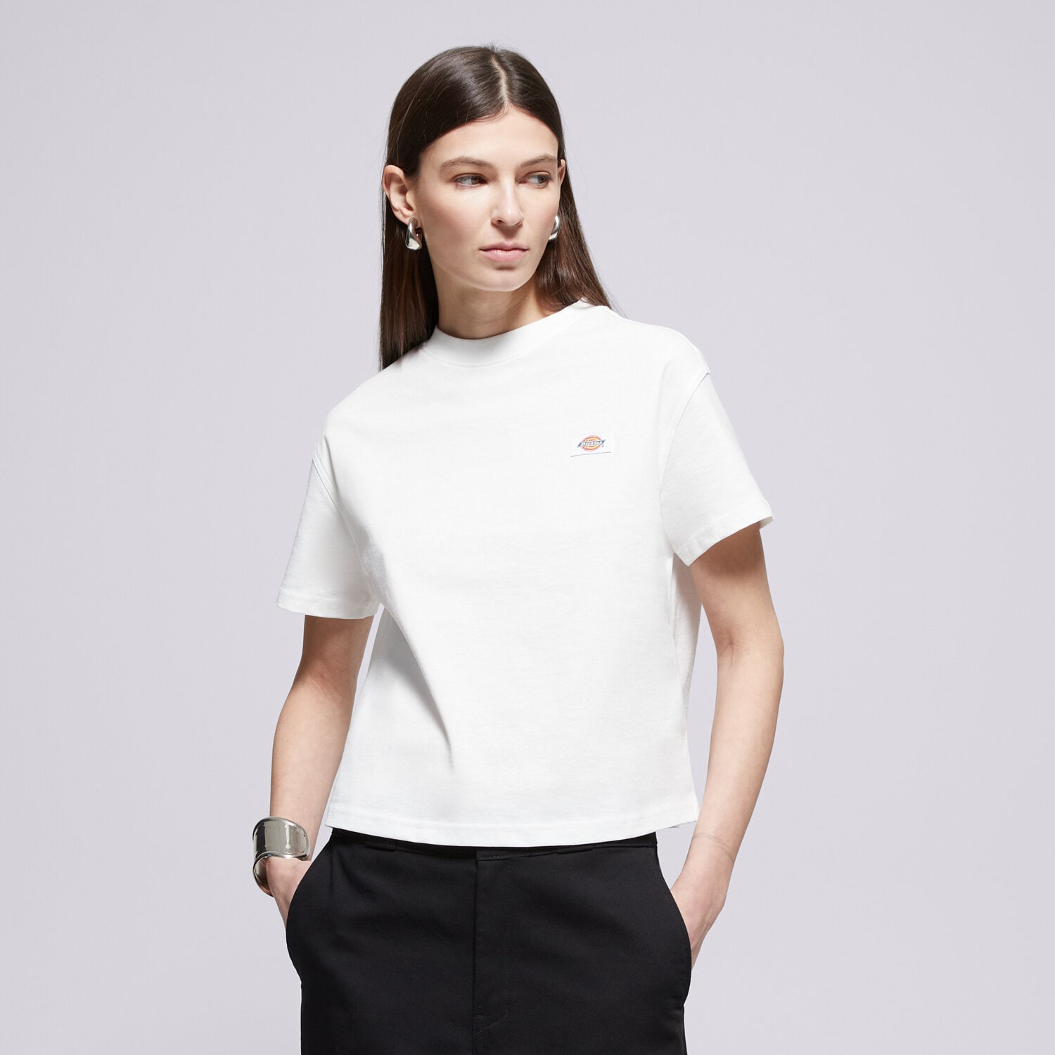 dámské tričko DICKIES TRIČKO OAKPORT BOXY SS TEE DK0A4Y8LWHX1 BÍLÁ