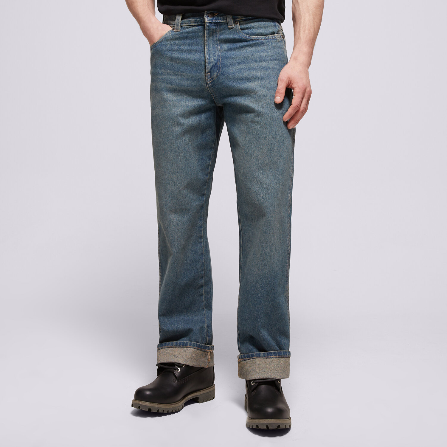 pánské kalhoty DICKIES KALHOTY  954 RELAXED STRAIGHT WORK JEANS DK0A882AL231 MODRÁ