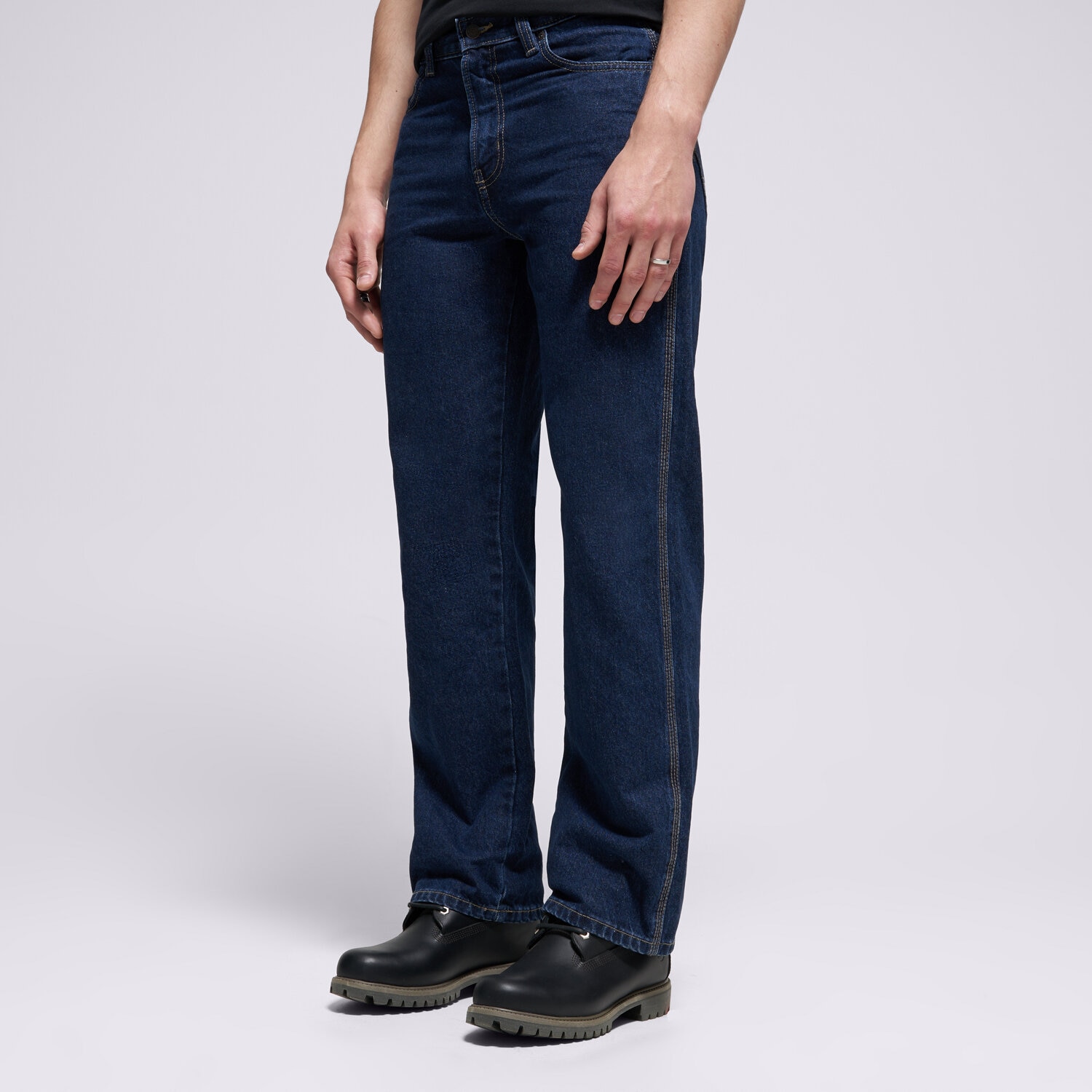 pánské kalhoty DICKIES KALHOTY  954 RELAXED STRAIGHT WORK JEANS DK0A882A0DD1 MODRÁ