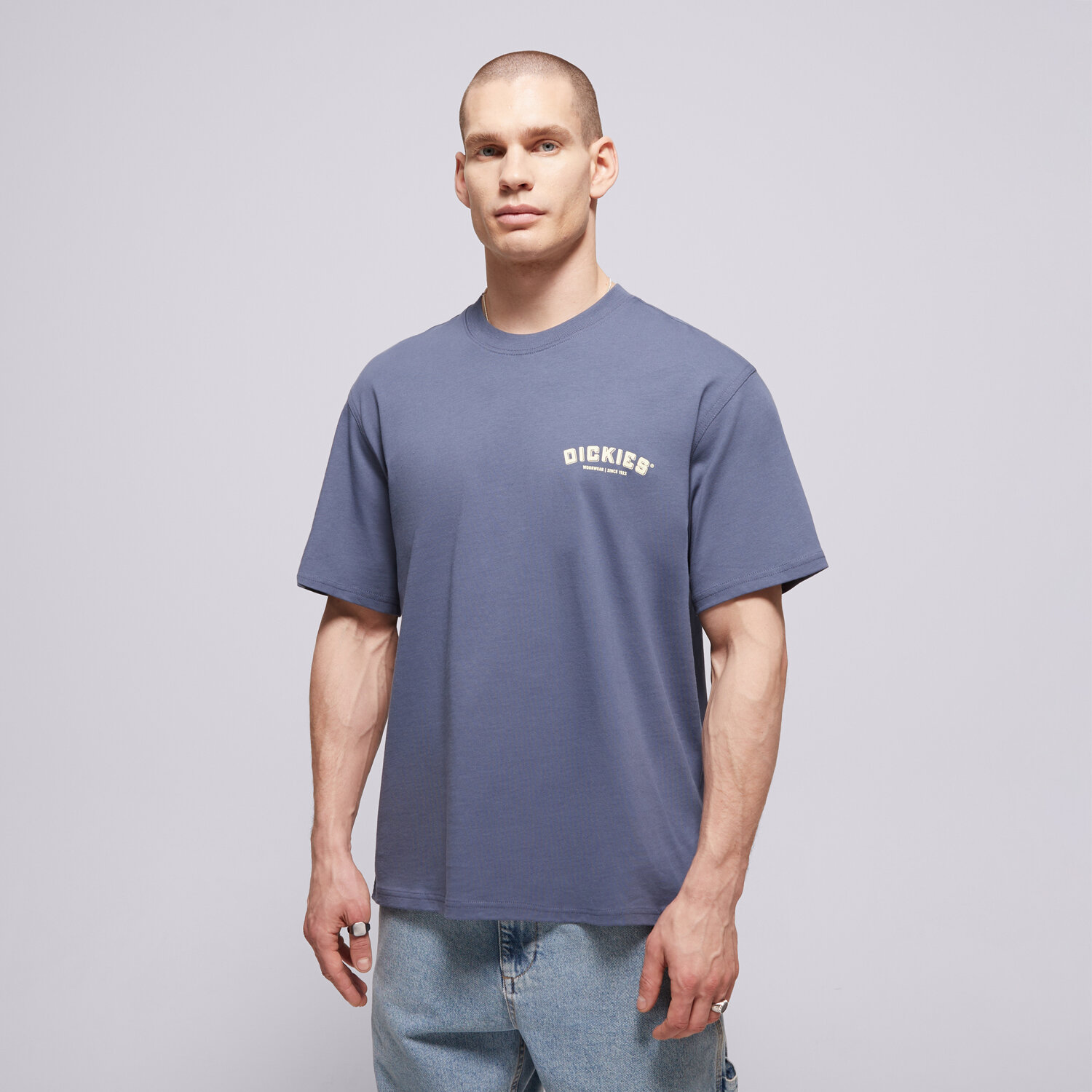 pánské tričko DICKIES TRIČKO BUILDER TEE DK0A85SYRI21 MODRÁ