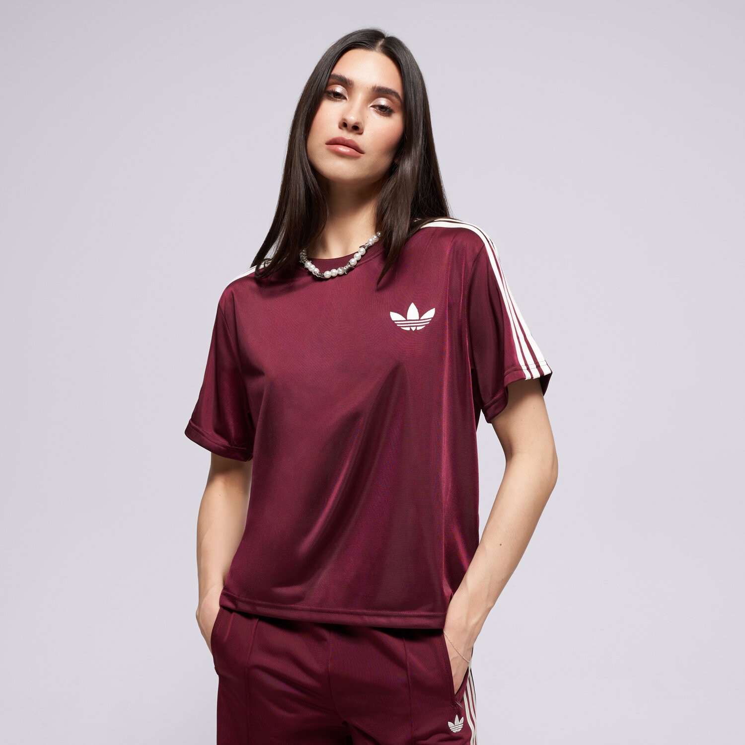 dámské tričko ADIDAS TRIČKO FB TEE KD1349 BORDOVÁ