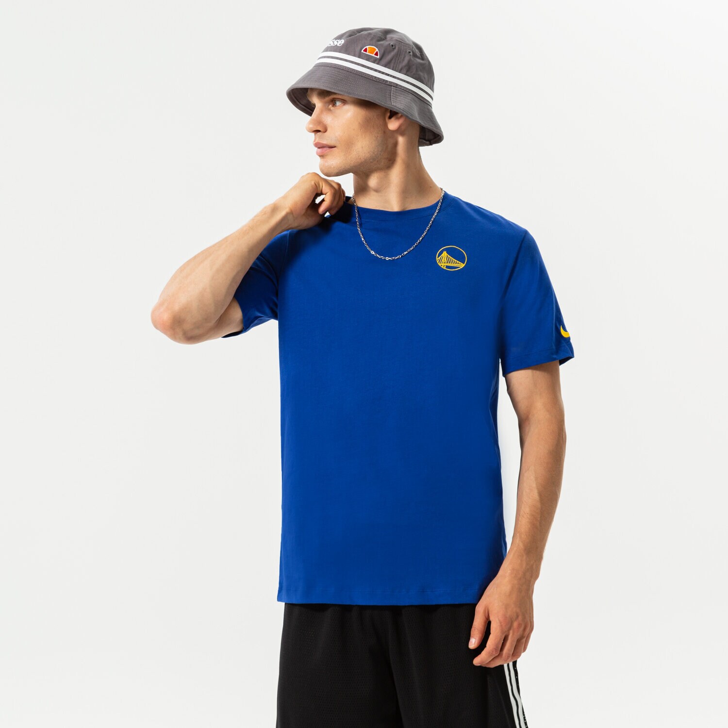 pánské tričko NIKE TRIČKO GSW M NK ES CORE LGO SS TEE NBA DD6720-495 MODRÁ